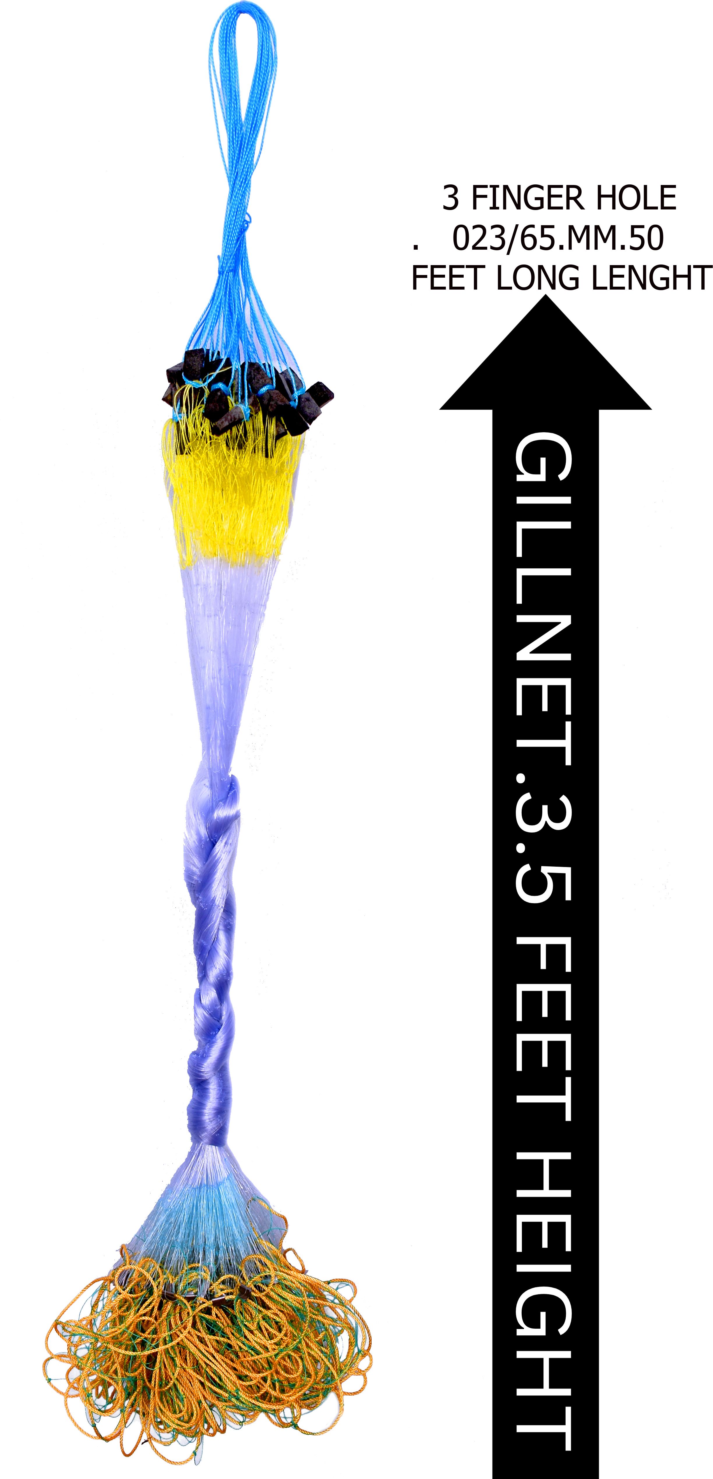 YASHNET GILLNET 3 FINGER 65MM 50 FEET LENGTH Fishing Net (Multicolor) — photo 1