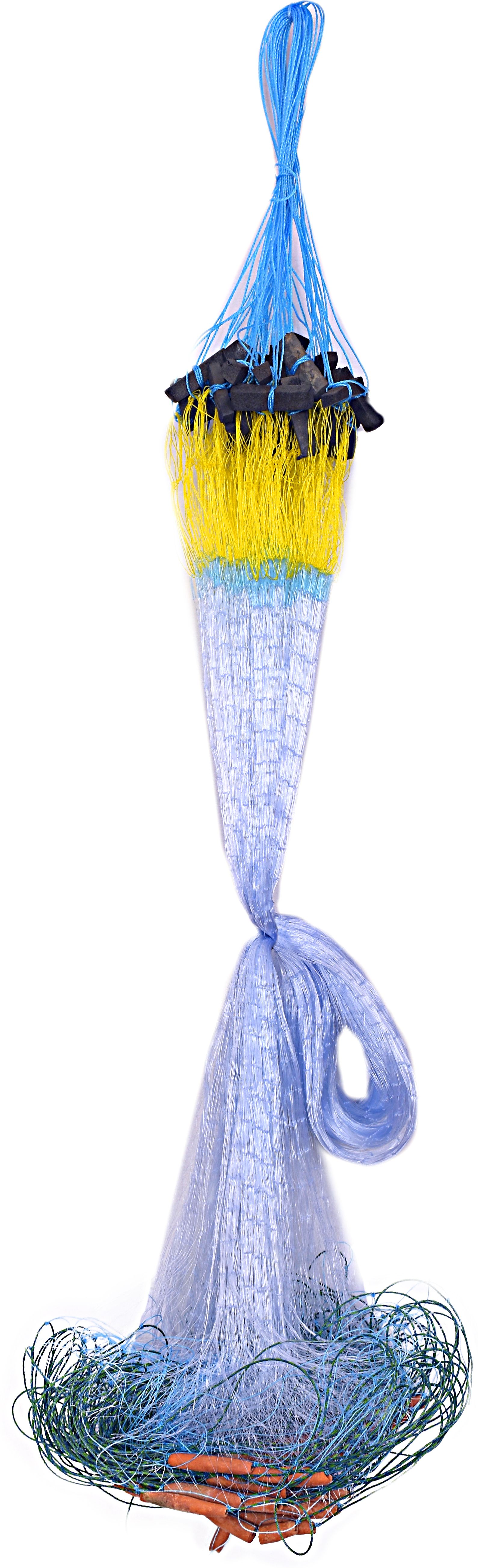YASHNET GILLNET 35MM 1 AND HALF FINGER LENGTH 50 TO 60 FEET HEIGHT 3FIT Fishing Net (Multicolor) — photo 1