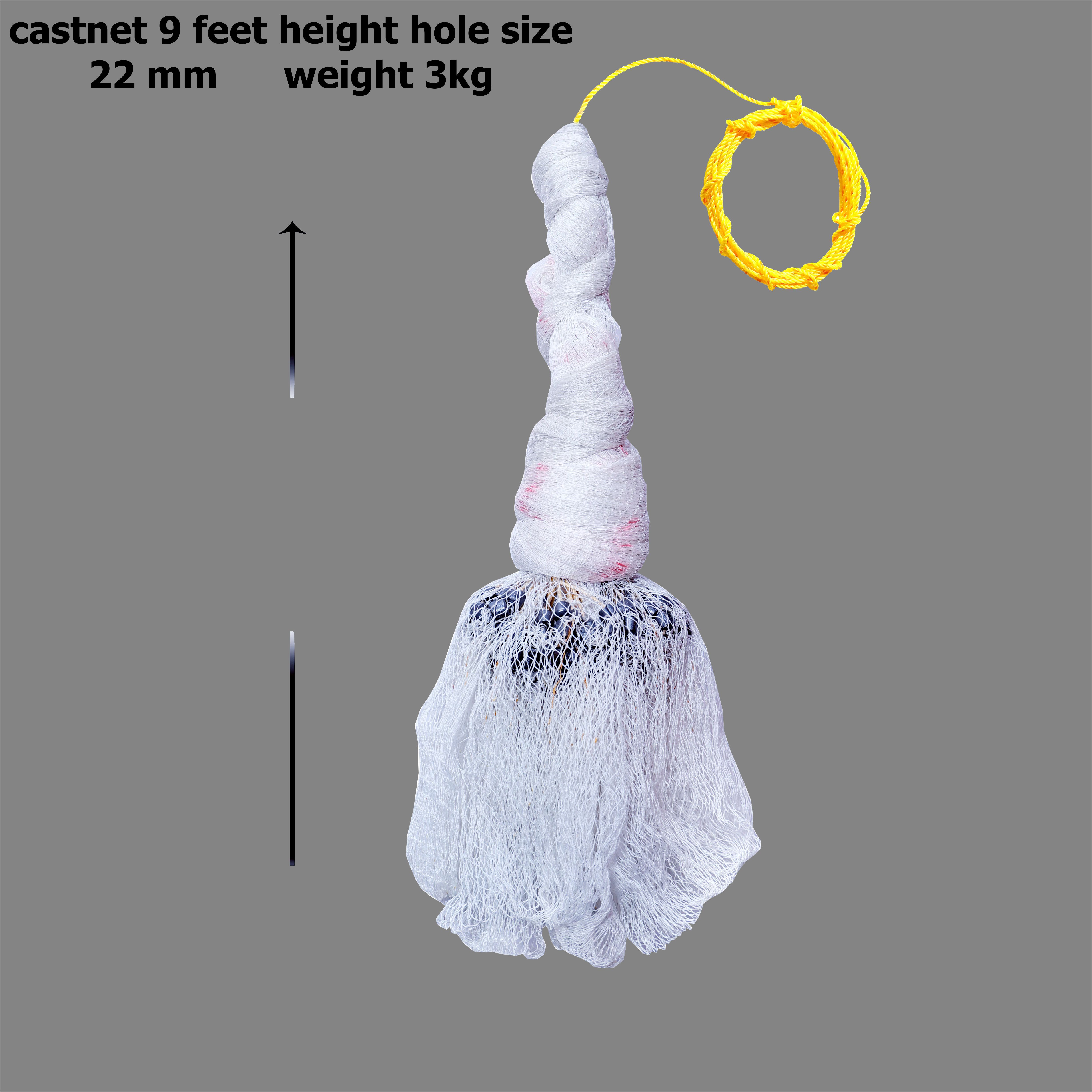 YASHNET CASTNET 9. FEET 22MM HOLE THREADS NYLON NO1+22 Fishing Net (White) — photo 1
