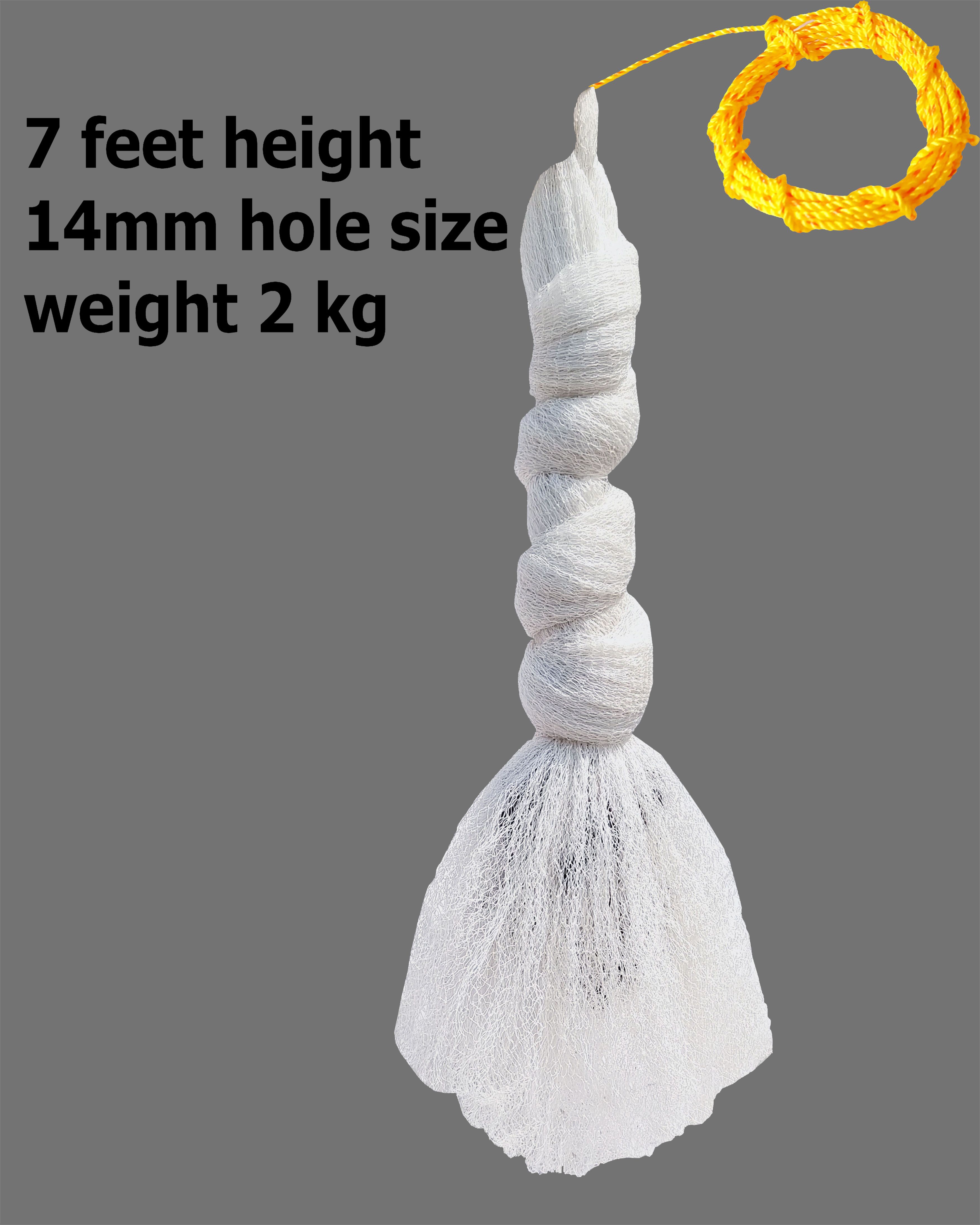 YASHNET CASTNET 7.5 FEET 16MM HOLE Hand Thrown Cast Bait Mesh Fishing Net (White) — photo 1