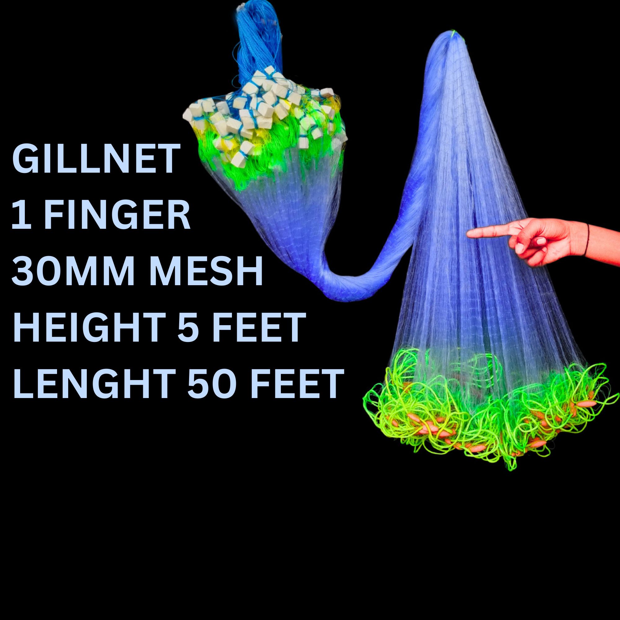 YASHNET GILLNET25MM Fishing Net (Blue) — photo 1