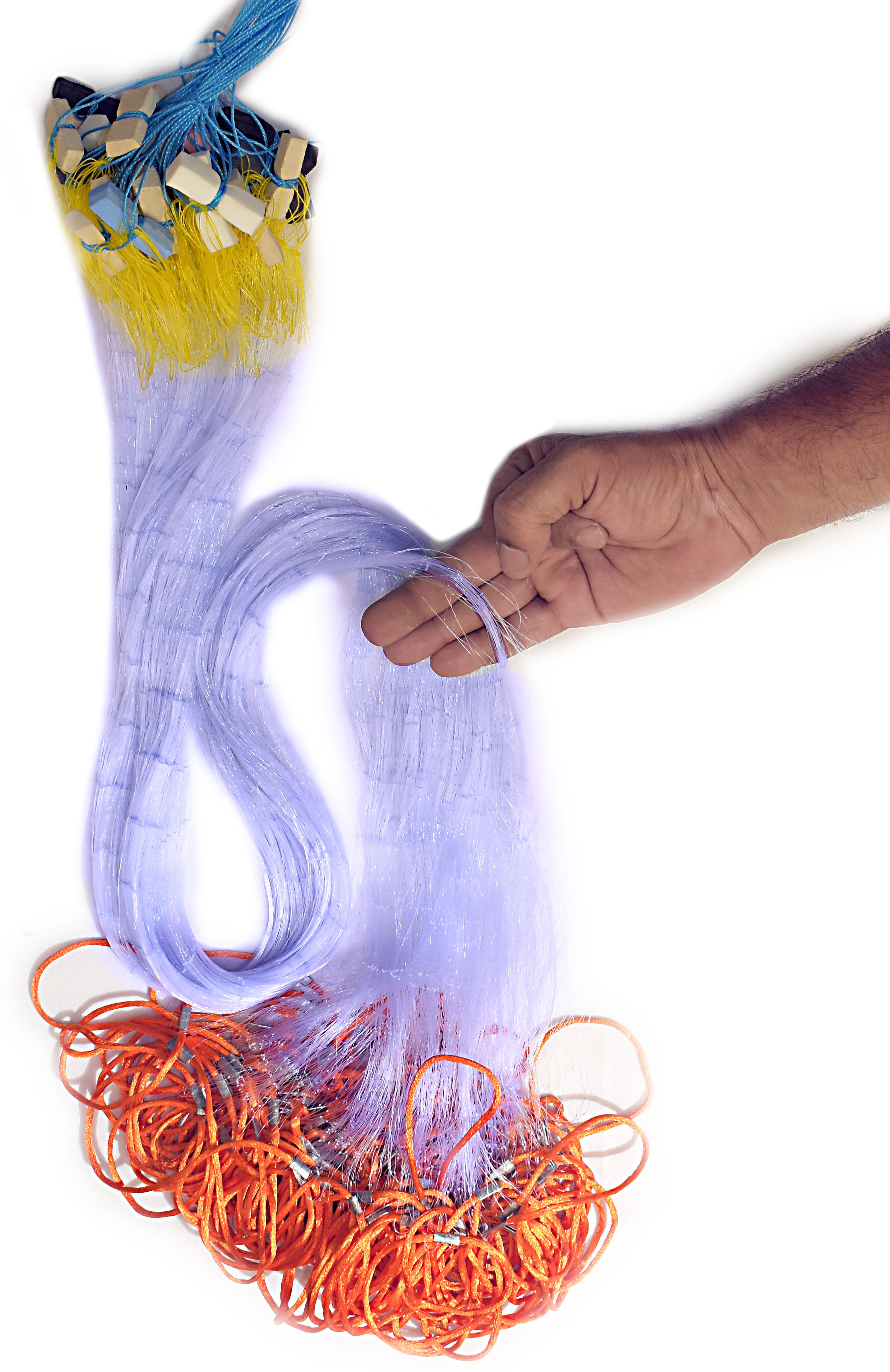 YASHNET GILLNET 2.5 FINGER MALAI DORI GILLNET 55MM HOLE SIZE Fishing Net (Multicolor) — photo 1