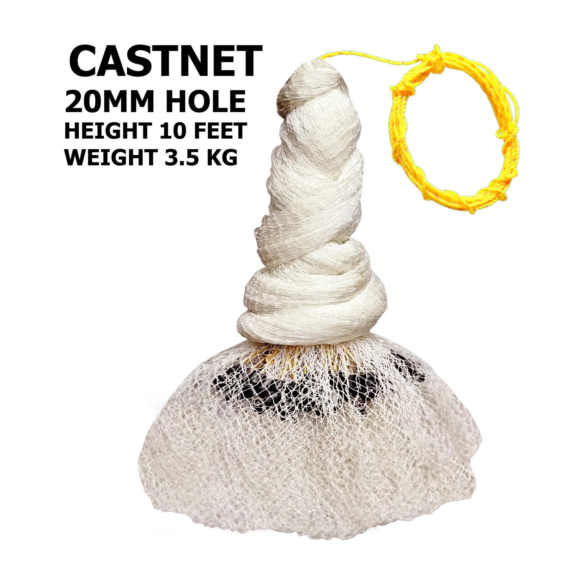 YASHNET CASTNET 10 FEET HEIGHT 3.7KG WT HOLE 20MM HAND THROWN CAST BAIT MESH NET FOR Fishing Net (White) — photo 1