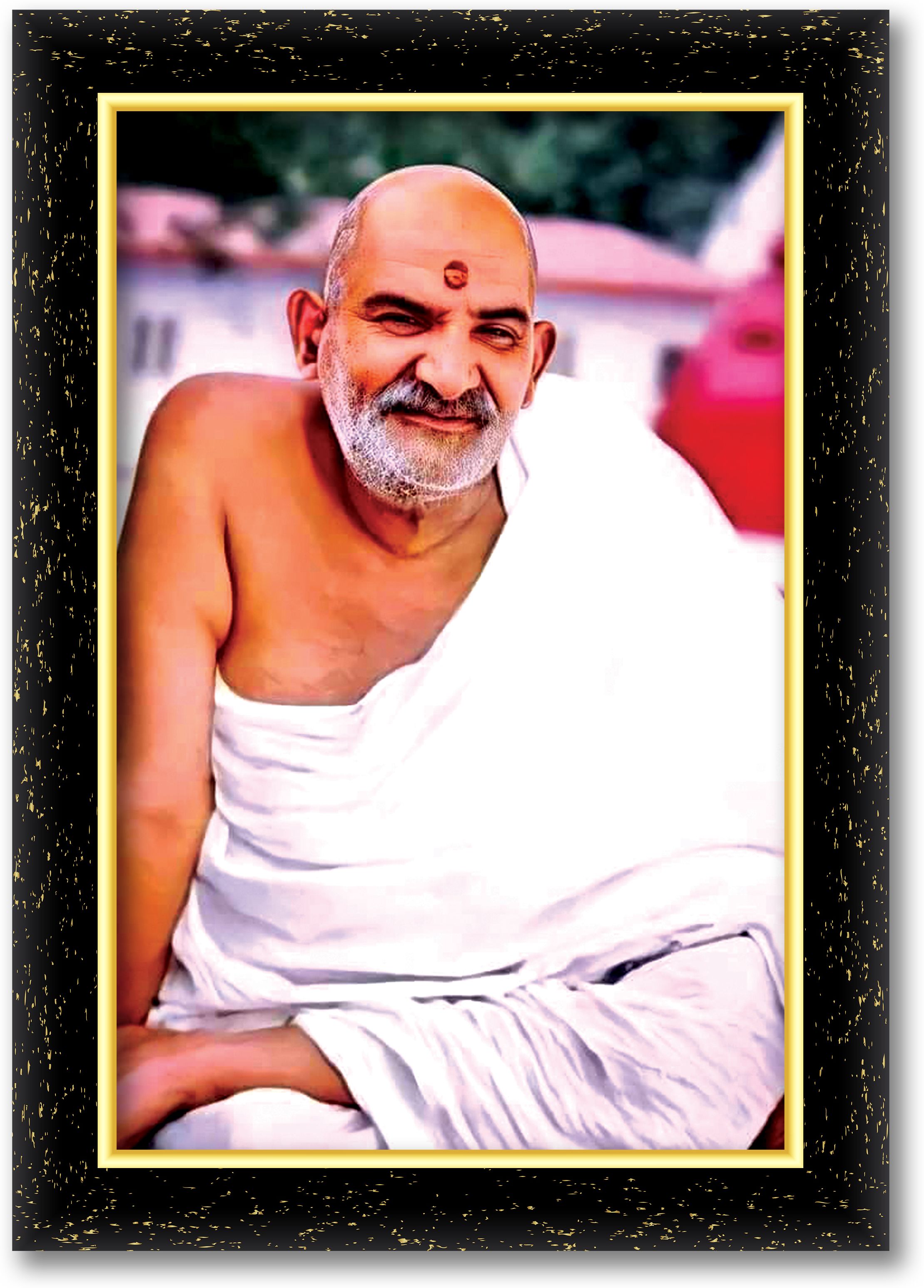 zig zag Neem Karoli Baba - Cornice portafoto grande da parete, 40,6 x 50,8 cm, vetro acrilico