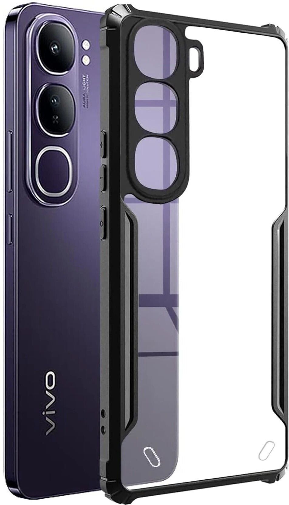Black Border - Transparent Back iPaky Mobile Back Cover Case