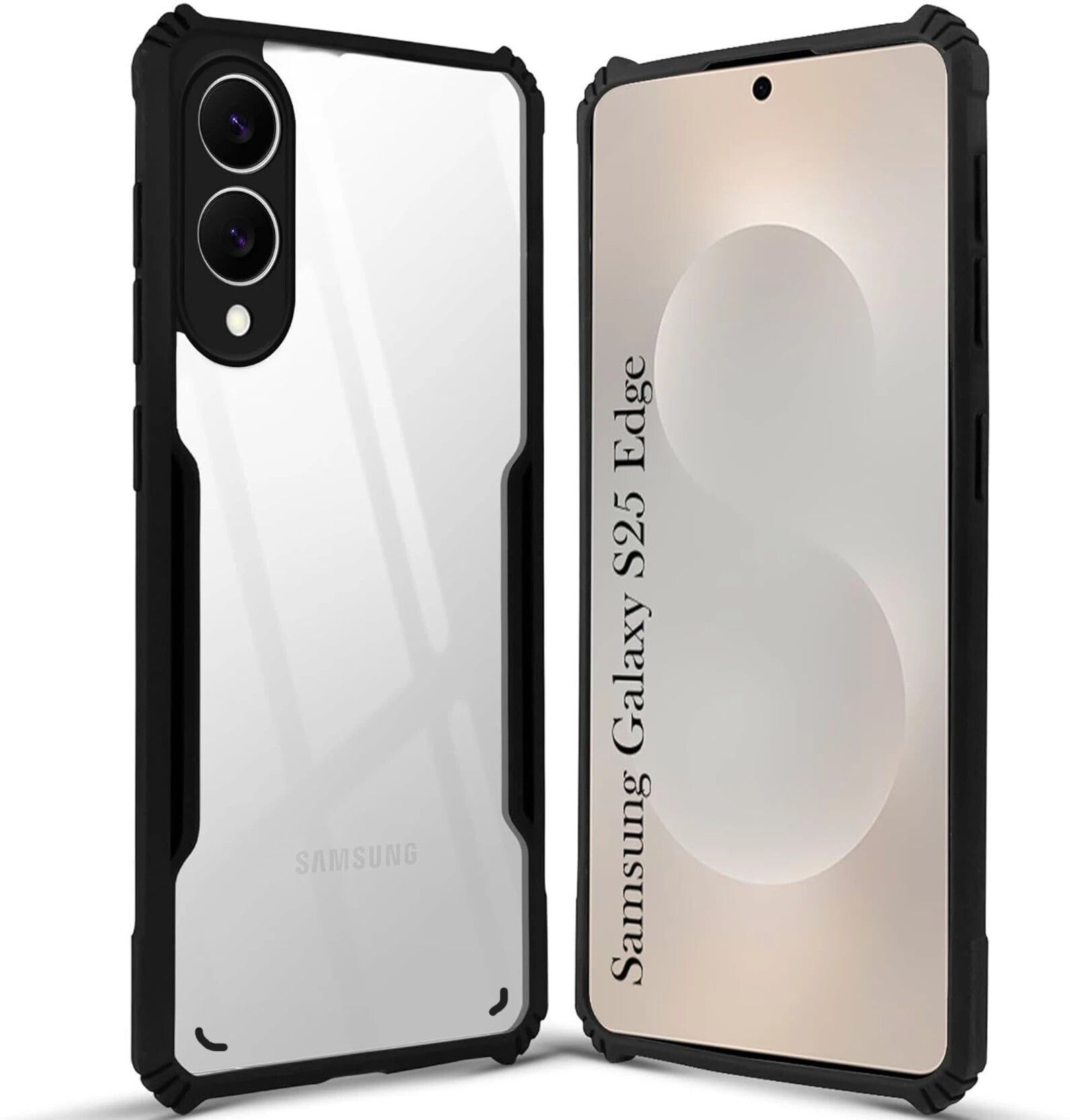 Black Border - Transparent Back iPaky Mobile Back Cover Case
