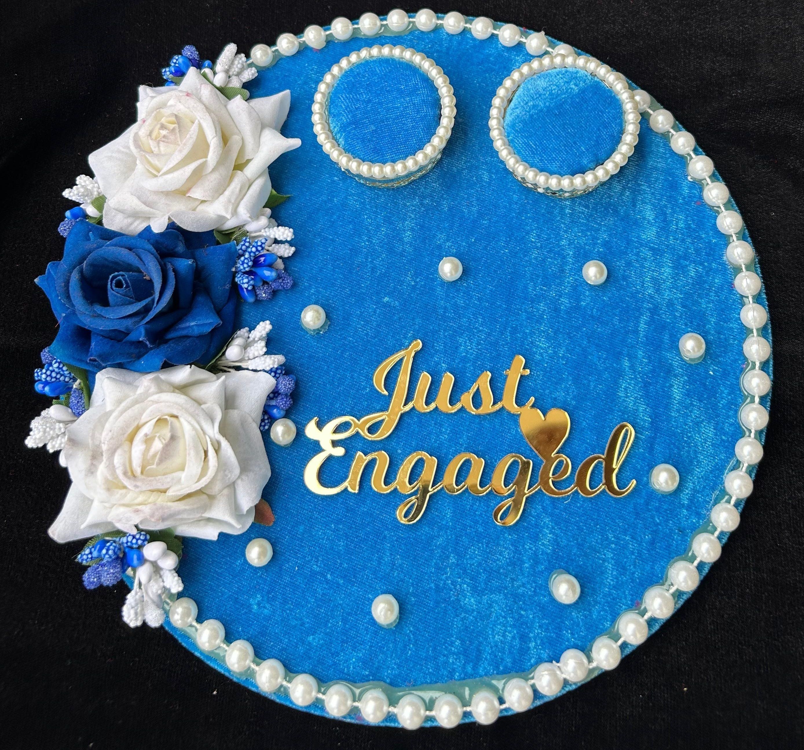 Engagement Ring platter with beautiful Floral work