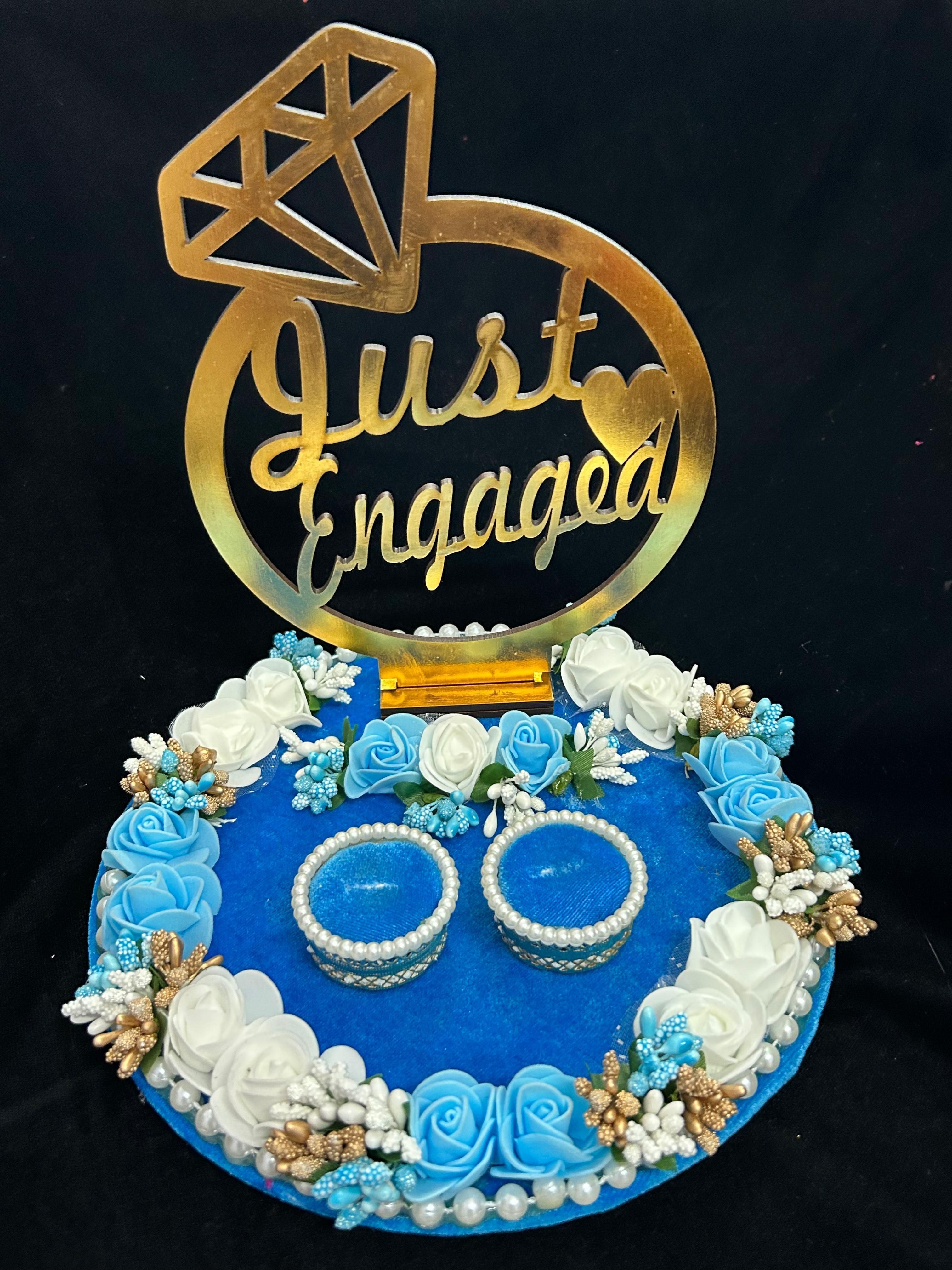 Engagement Ring platter with beautiful Floral work