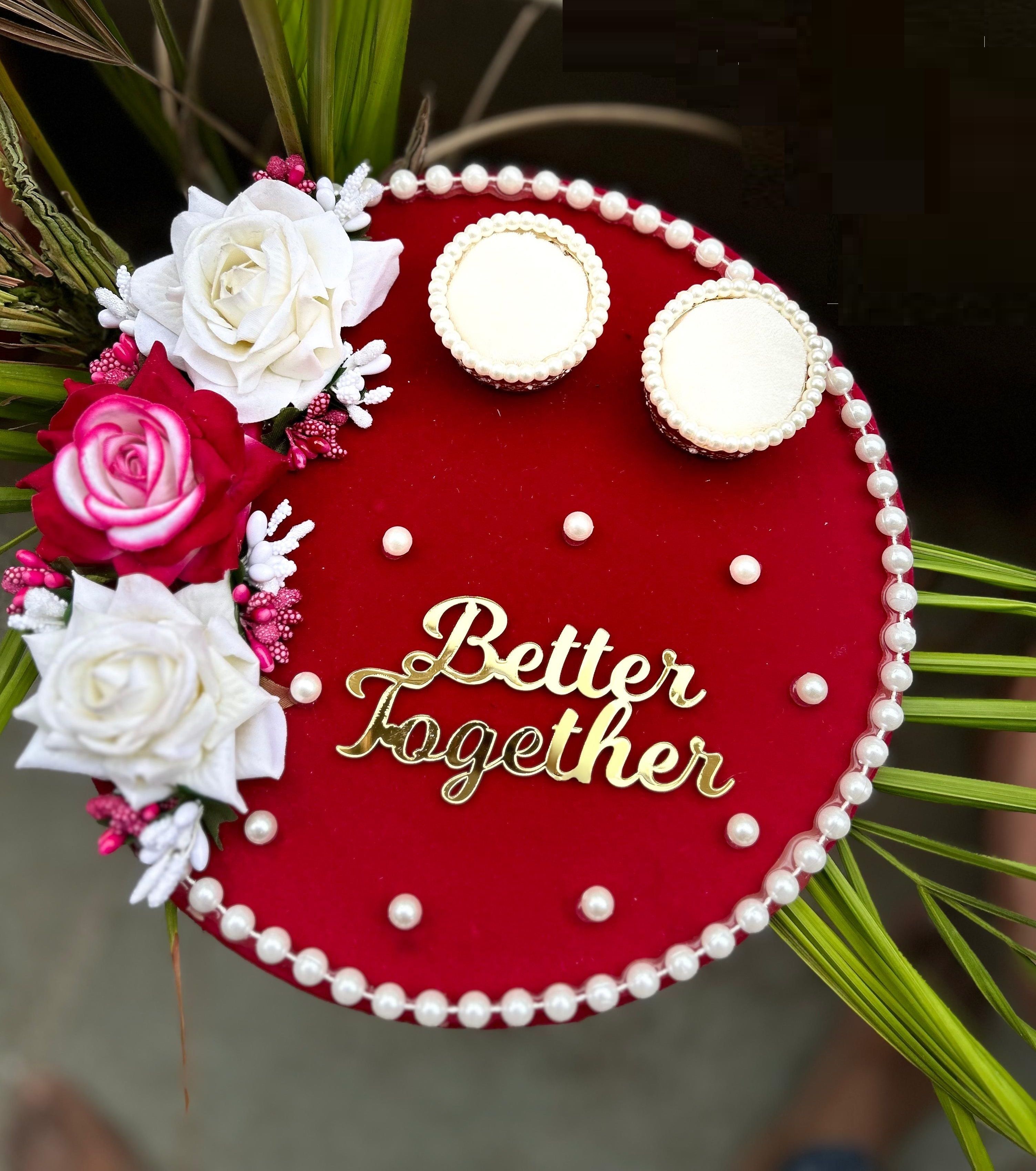 Engagement Ring platter with beautiful Floral work