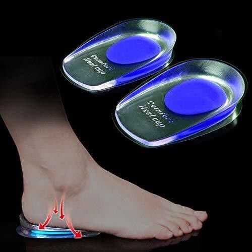 JPWORLD Gel Heel cups Silicon Heel Pad for Heel Ankle Pain, Heel