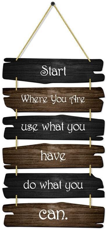 Start Where You Are Wall Hanging Wooden Art Decoration item for Living Room