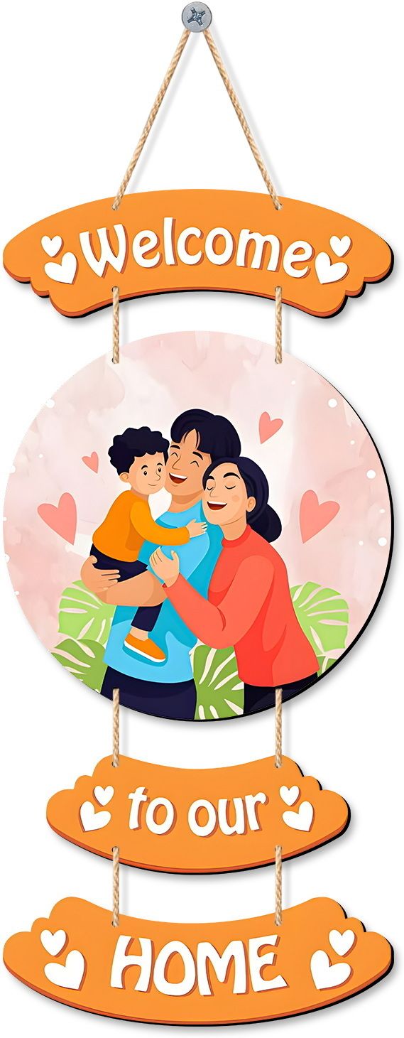 Welcome to Our Home Wall Hanging Decoration Items for Home | Gifts | Mdf Art