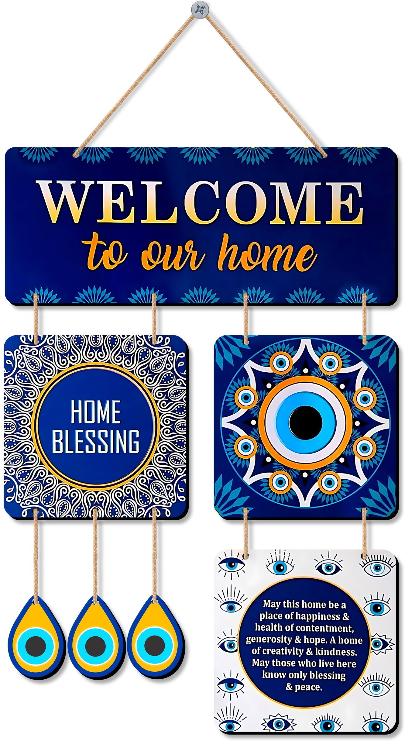 Welcome To Our Home Wall Hanging Wooden Art Decoration item for Room