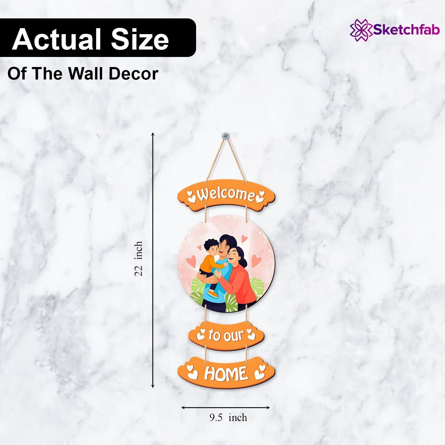 Welcome to Our Home Wall Hanging Decoration Items for Home | Gifts | Mdf Art