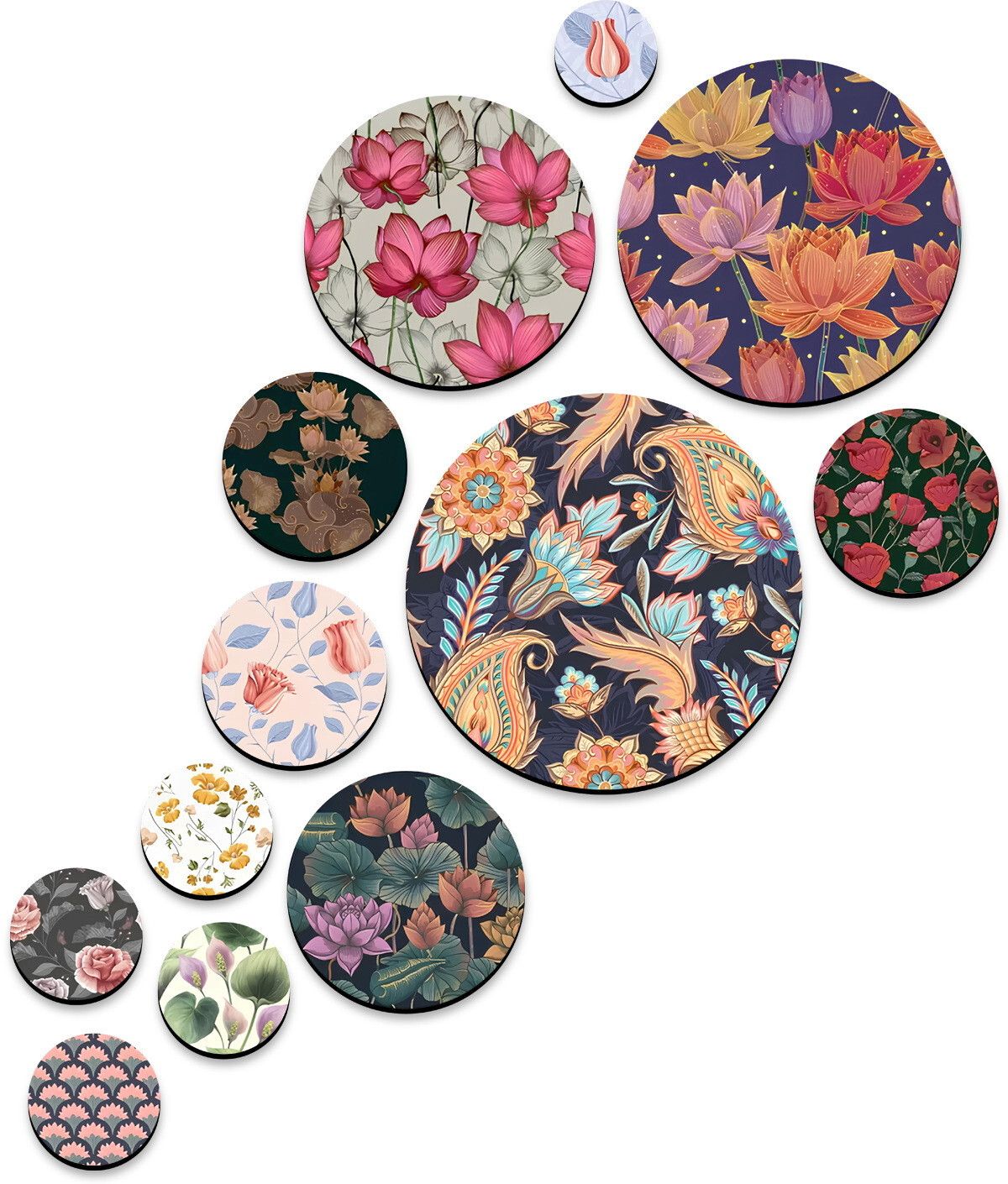 12 Pcs Modern ARTS Wooden Wall Hanging Wooden Art Decoration item Living Room