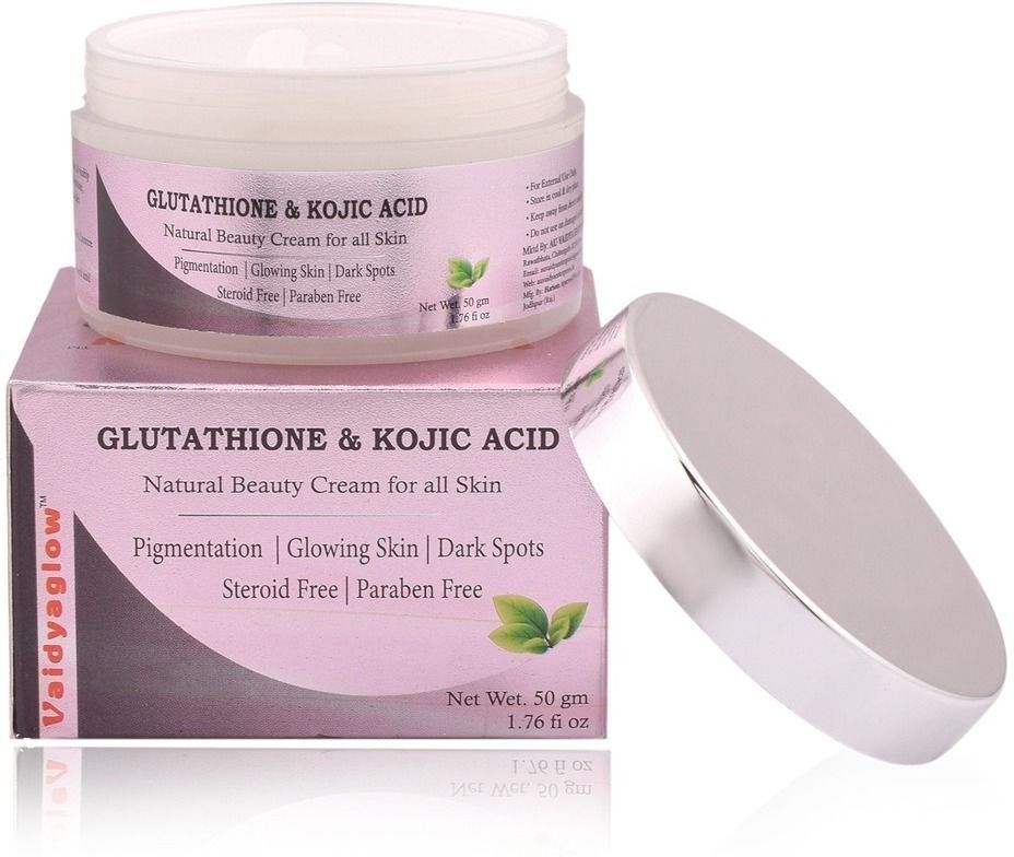 Vaidyaglow Glutathione, kojicacid, Vitamin C Natural Beauty Cream For All  Skin Price in India - Buy Vaidyaglow Glutathione, kojicacid, Vitamin C  Natural Beauty Cream For All Skin online at Flipkart.com