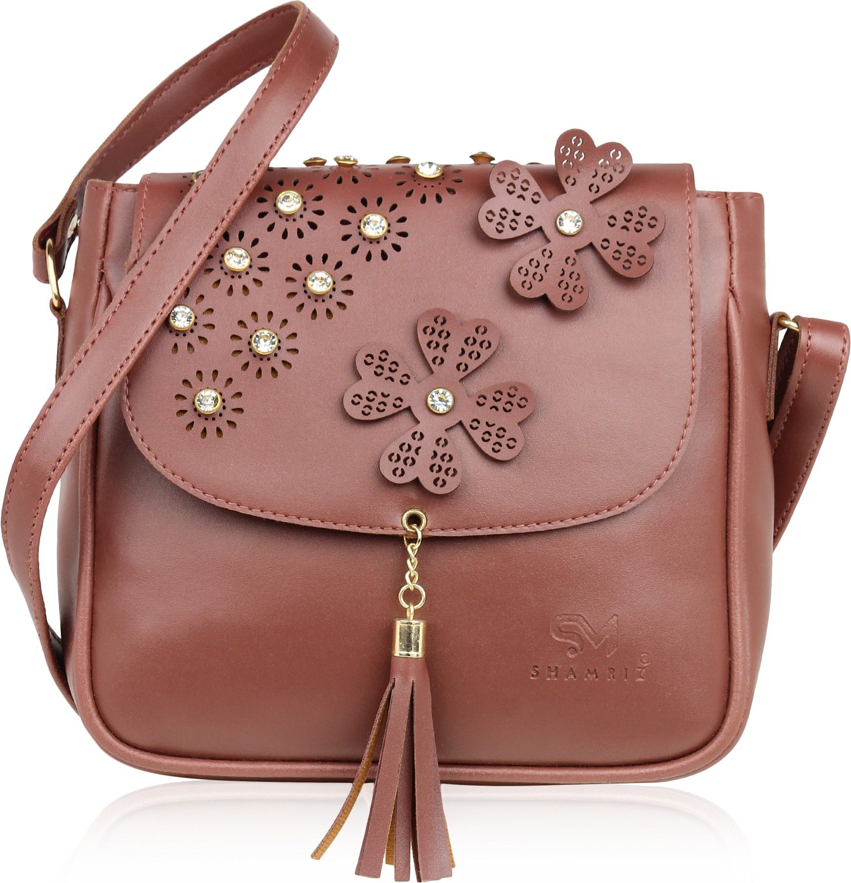 SHAMRIZ Brown Sling Bag Women's Girl’s Flap Over Sling Bag Ladies Purse  Handbag Cross body Sling