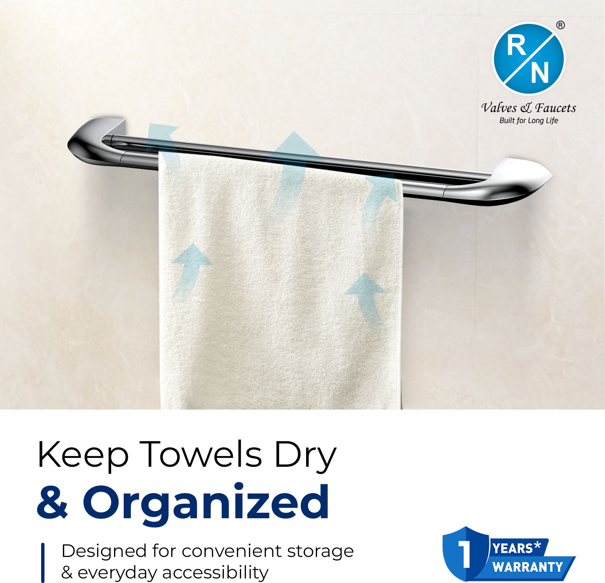 RN Double Pole Towel Shelf