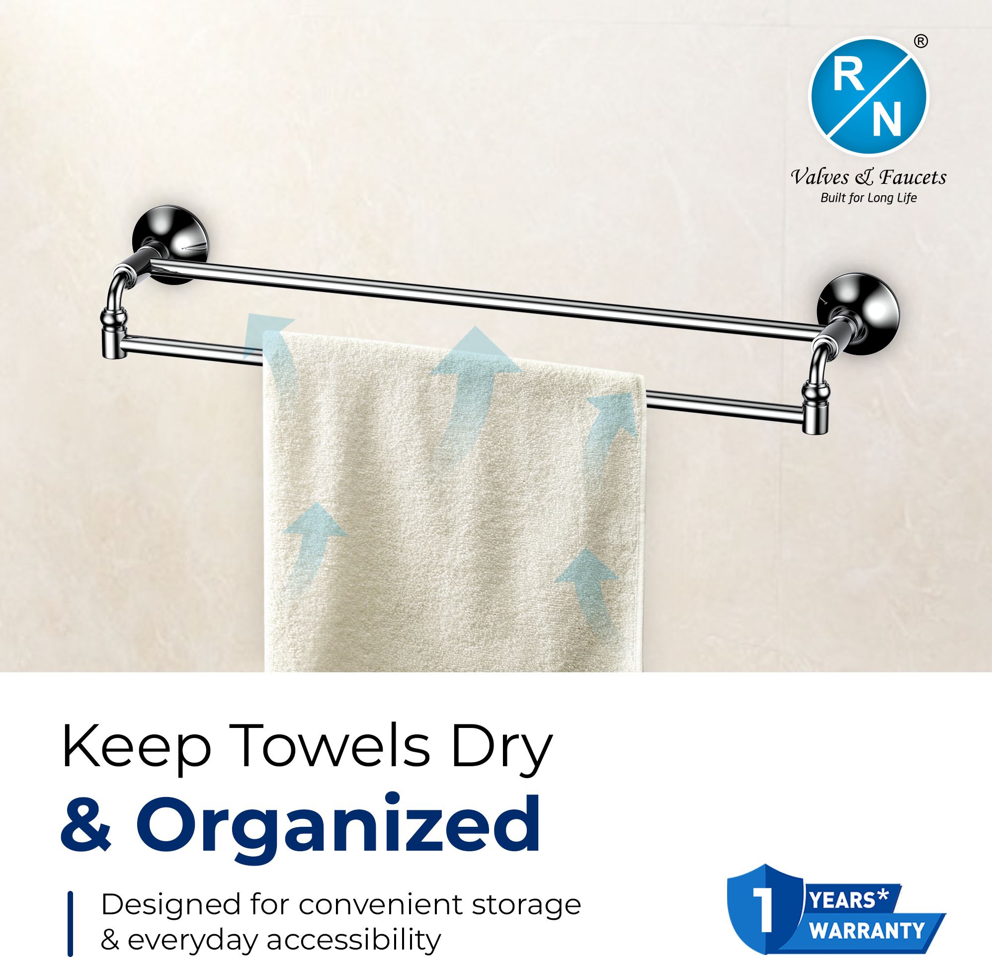 RN Double Pole Towel Shelf