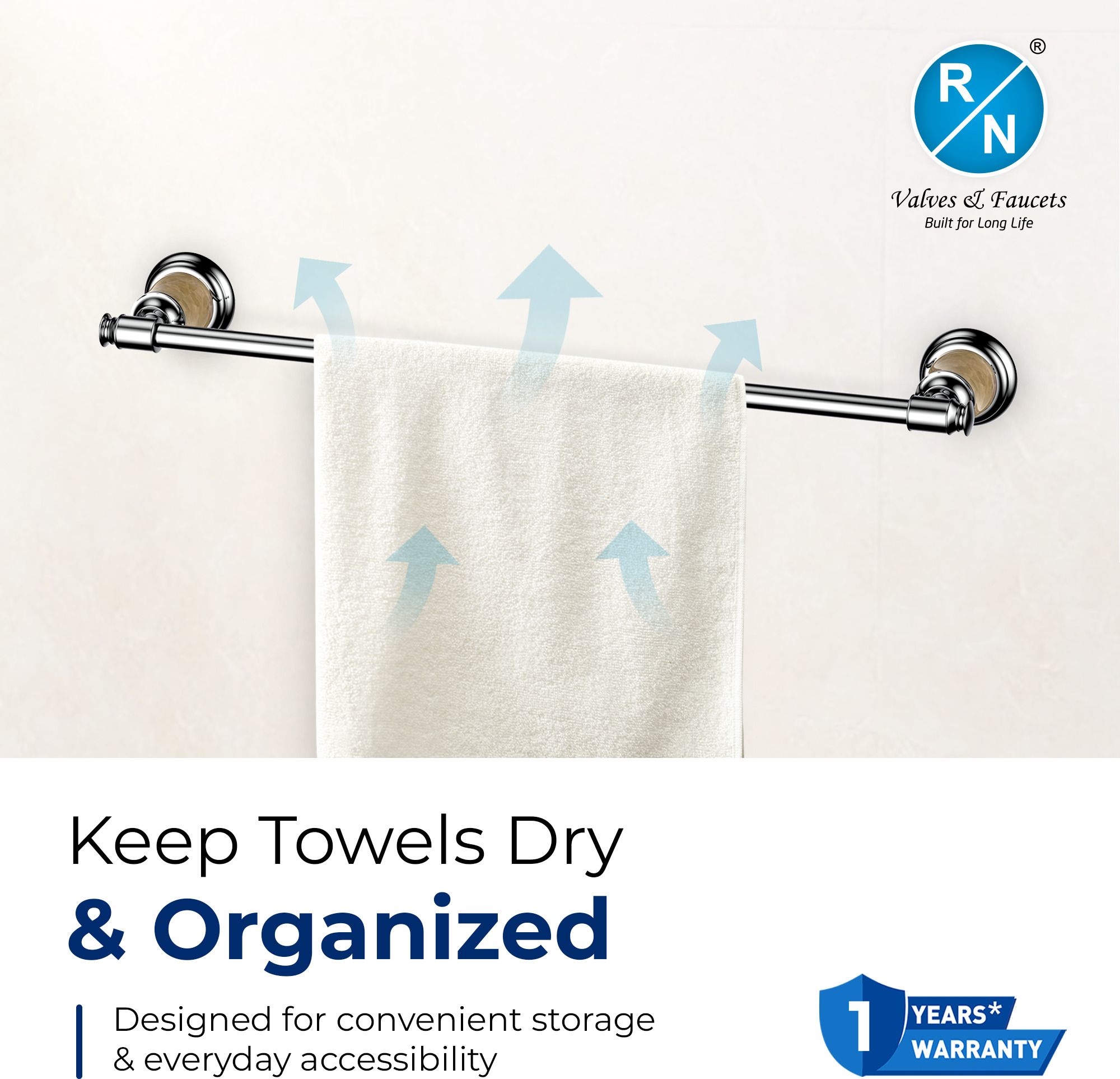 RN Single Pole Towel Shelf