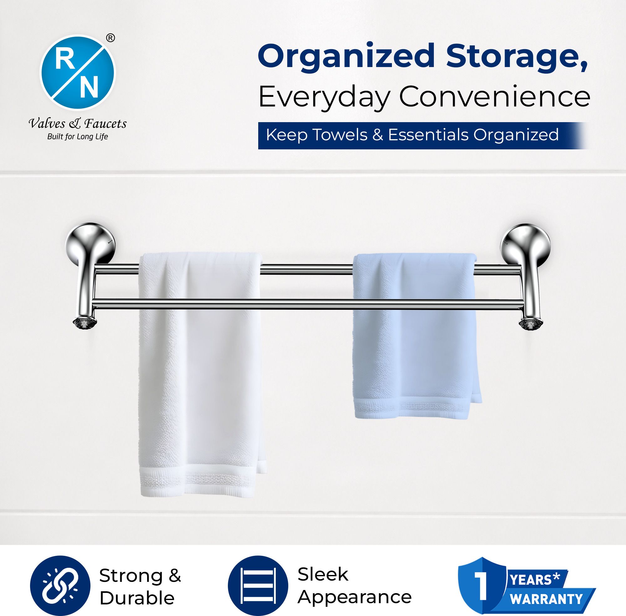 RN Double Pole Towel Shelf