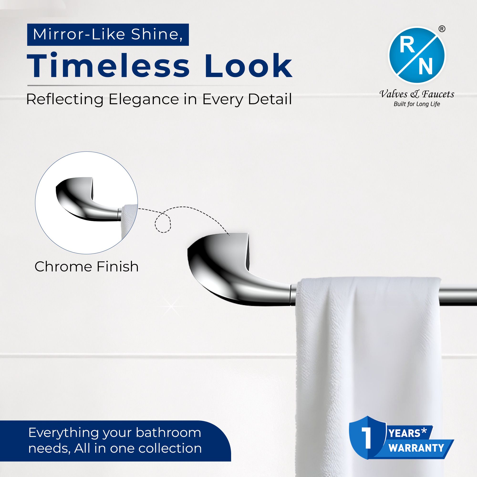 RN Single Pole Towel Shelf