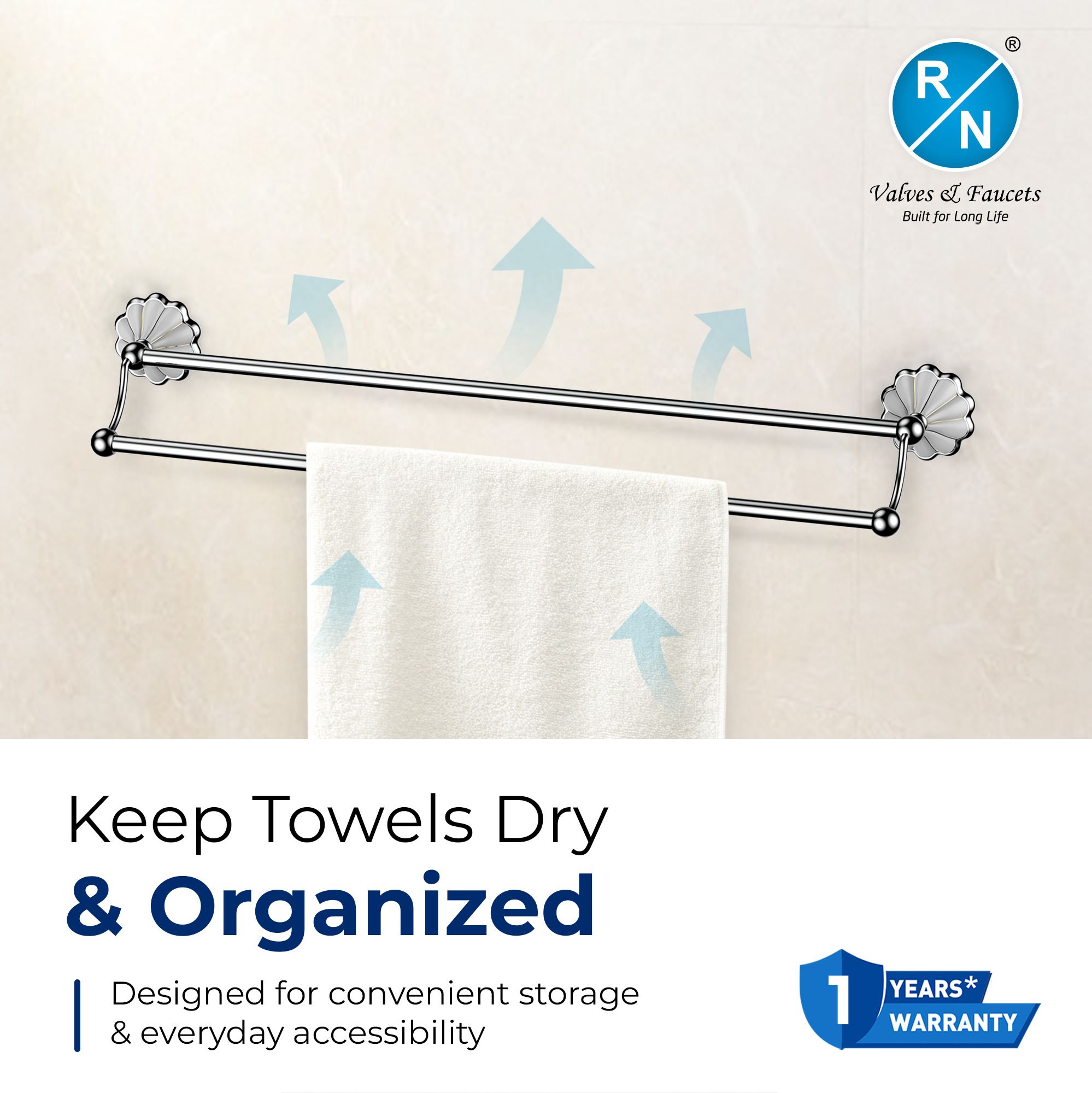 RN Double Pole Towel Shelf