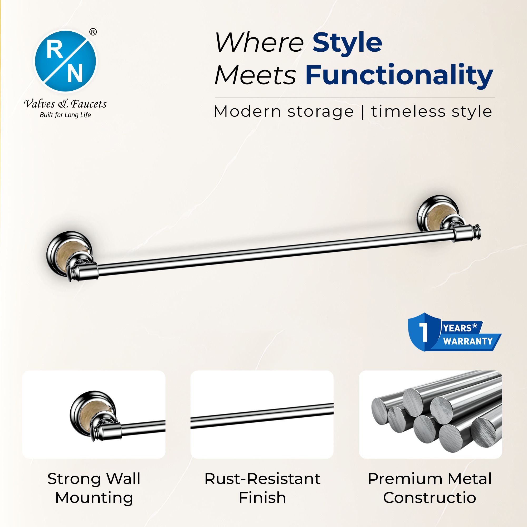 RN Single Pole Towel Shelf