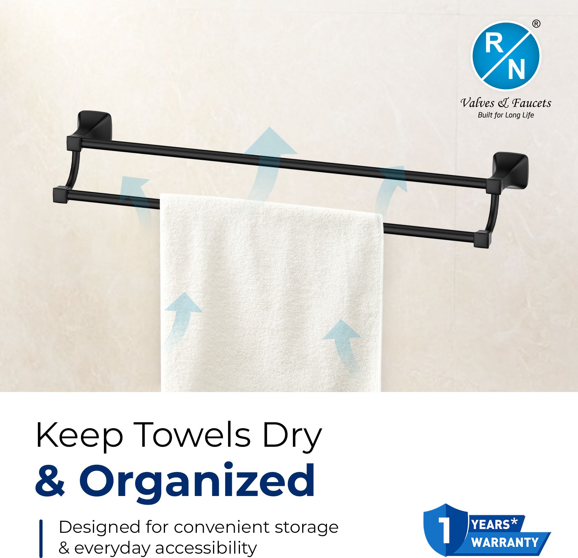 RN Double Pole Towel Shelf