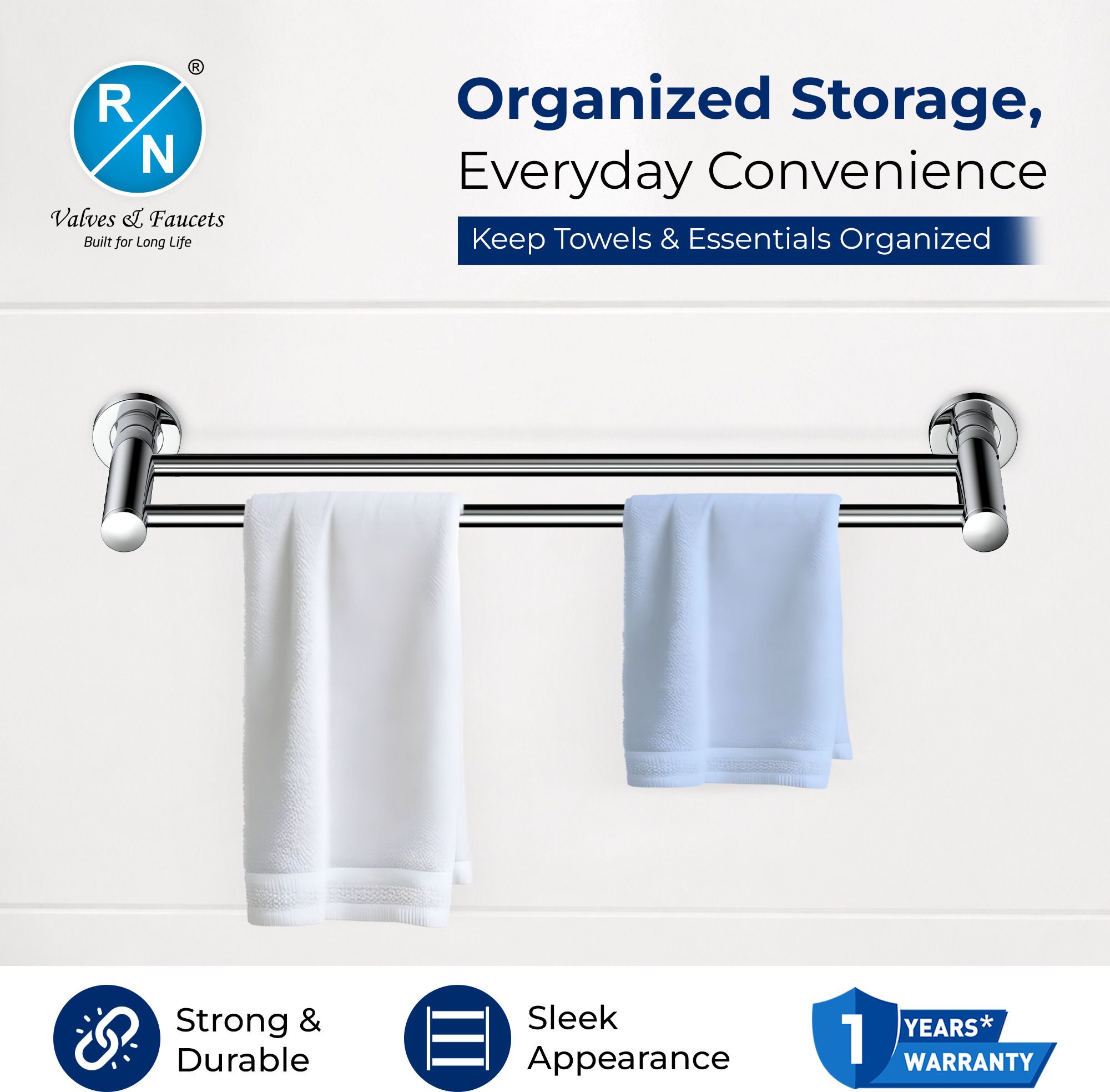 RN Double Pole Towel Shelf