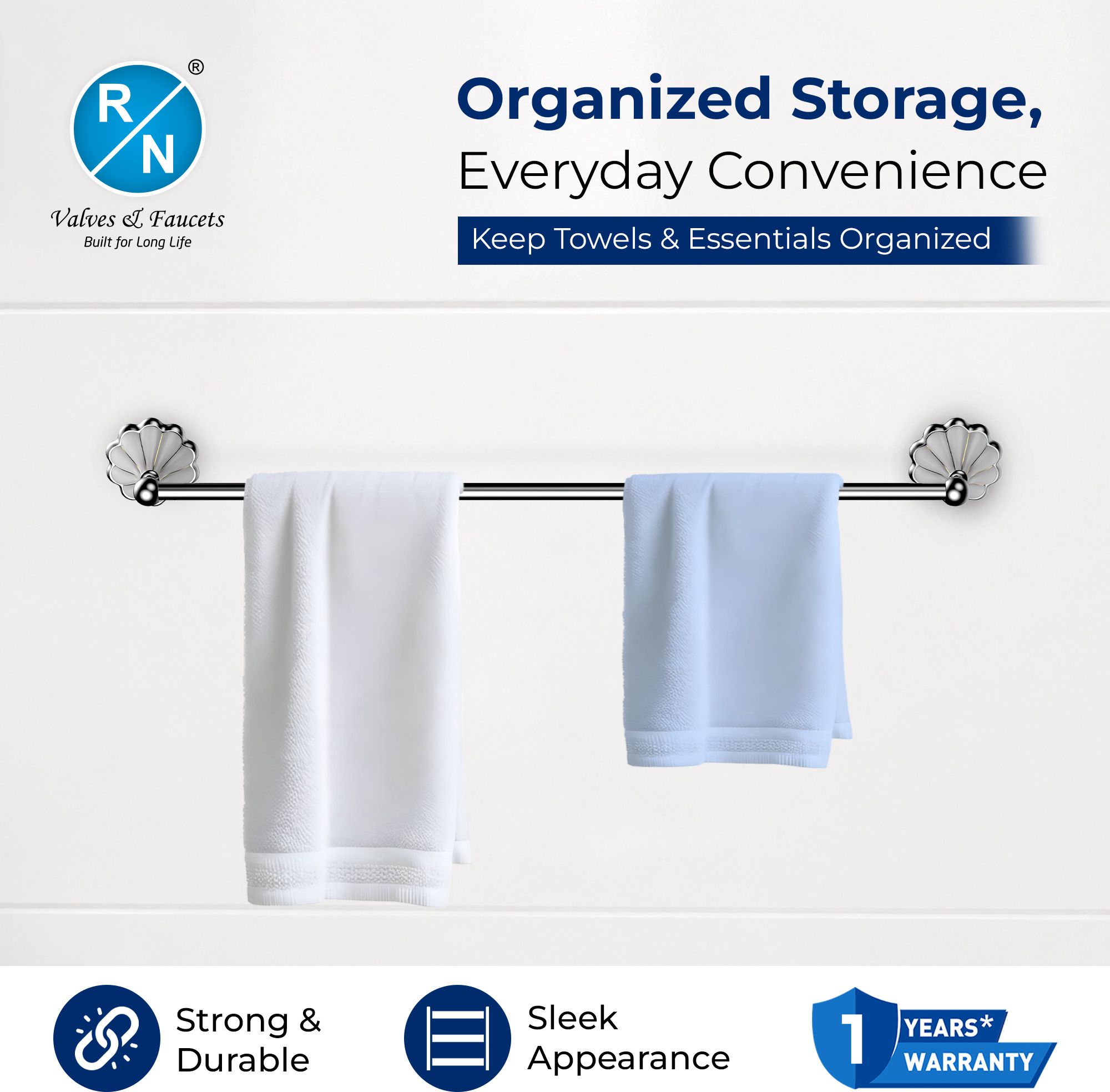 RN Single Pole Towel Shelf