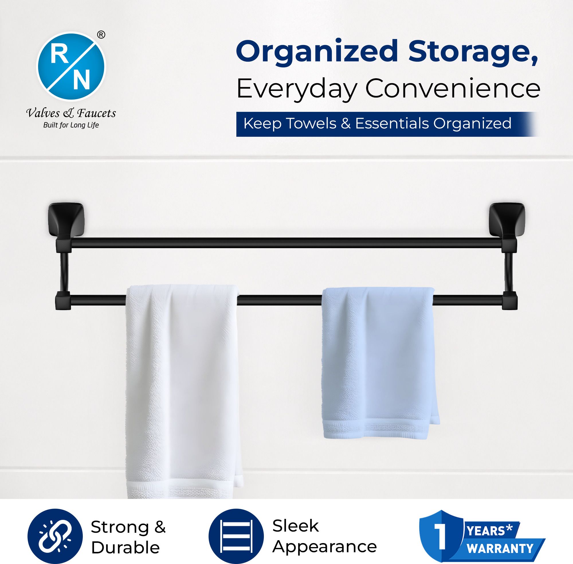 RN Double Pole Towel Shelf