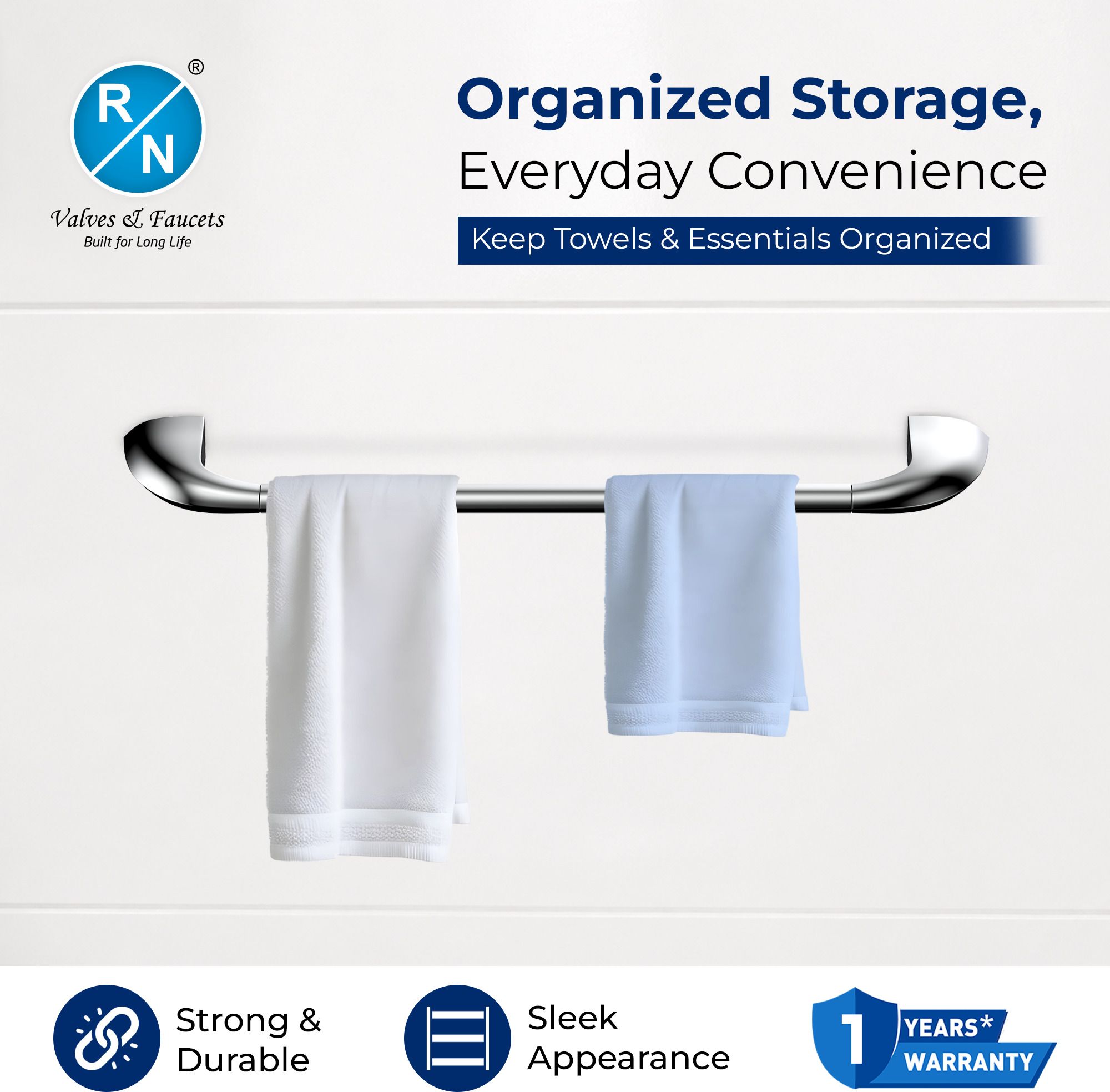 RN Single Pole Towel Shelf