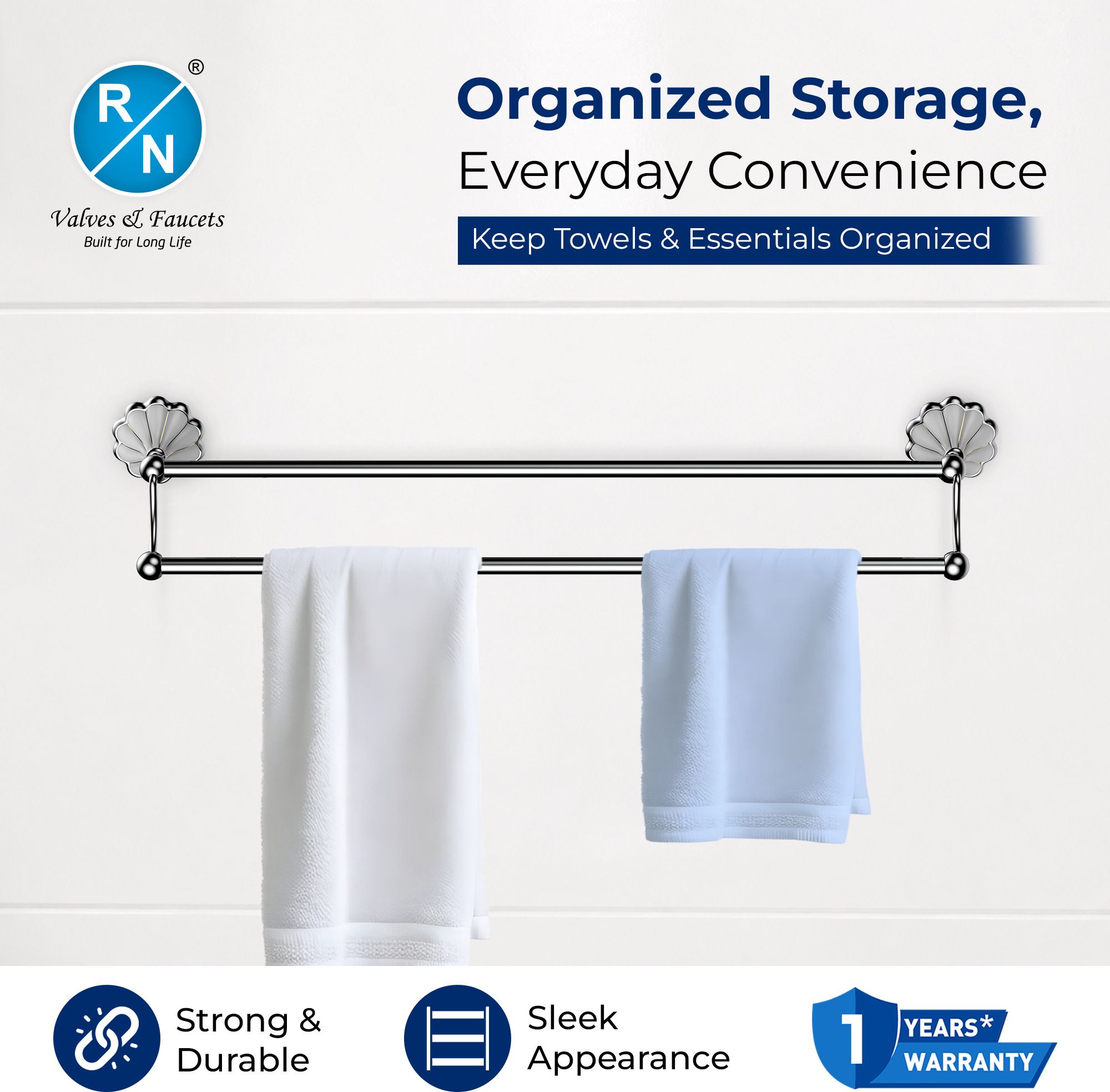 RN Double Pole Towel Shelf