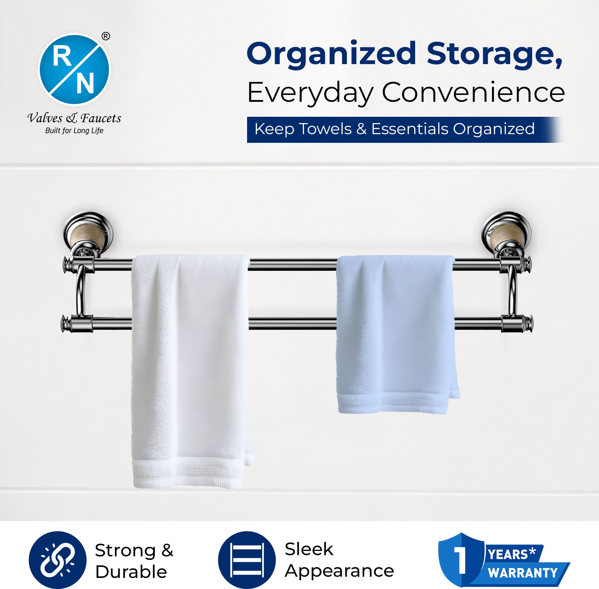 RN Double Pole Towel Shelf