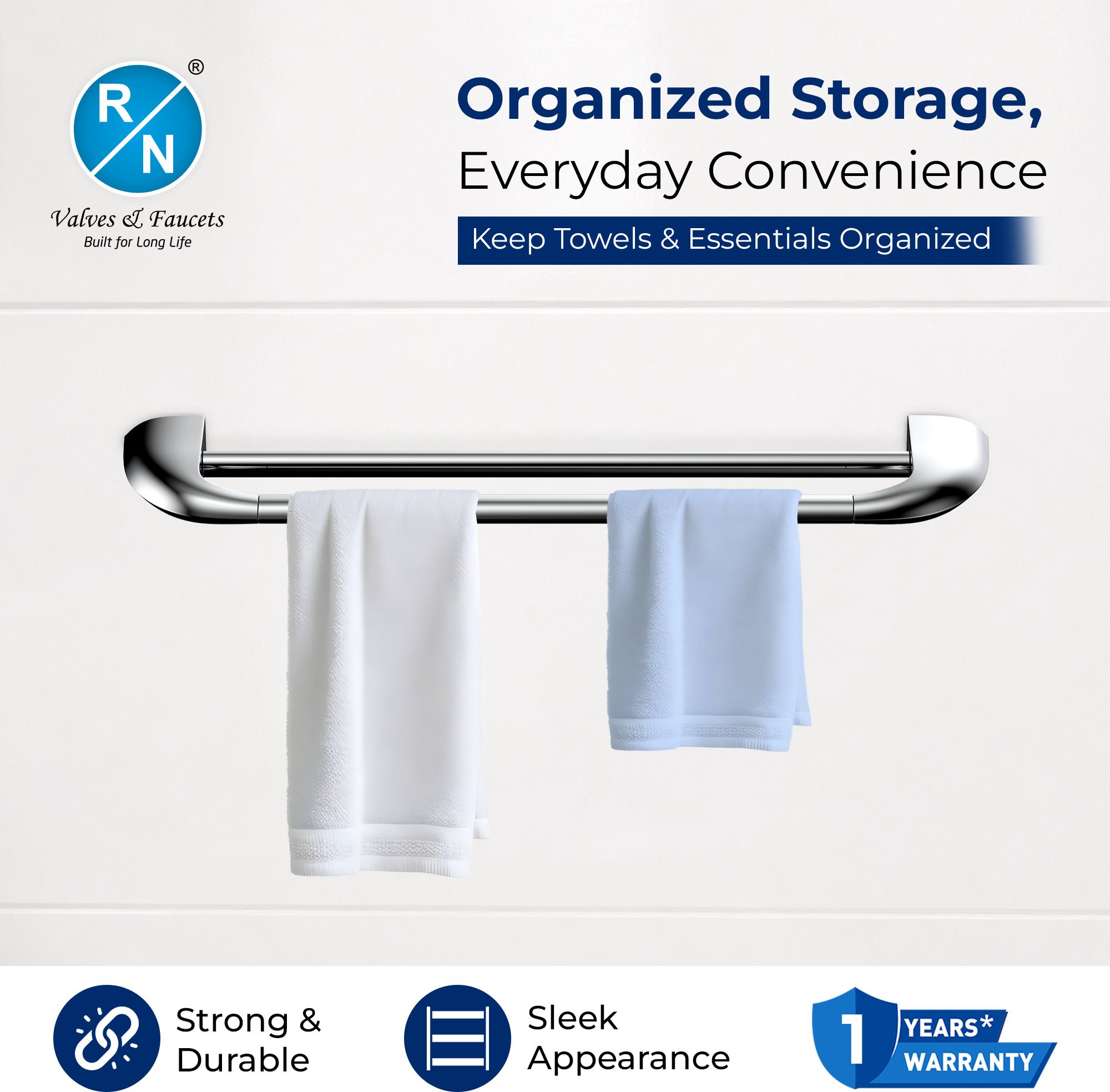 RN Double Pole Towel Shelf