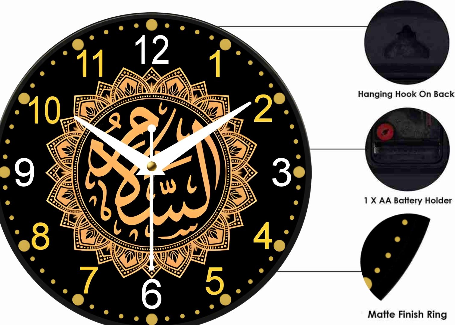 Attractive ALLAH wall clock morden  design