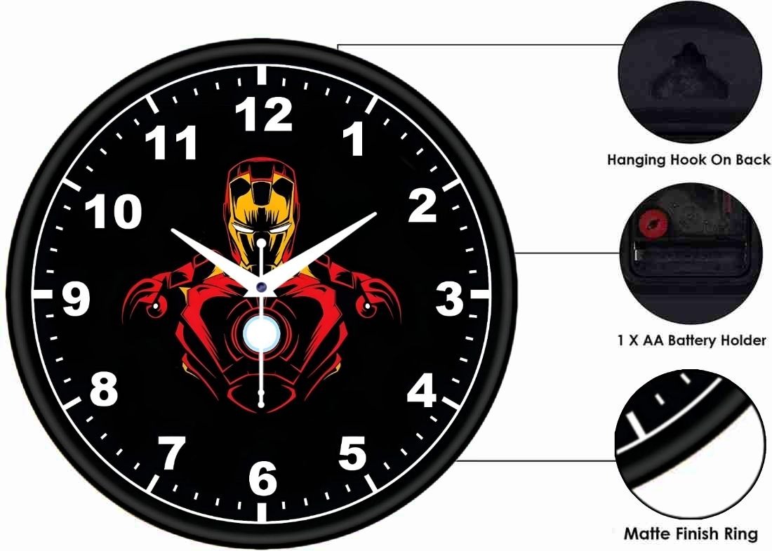 Iron Man design wall clock morden  design