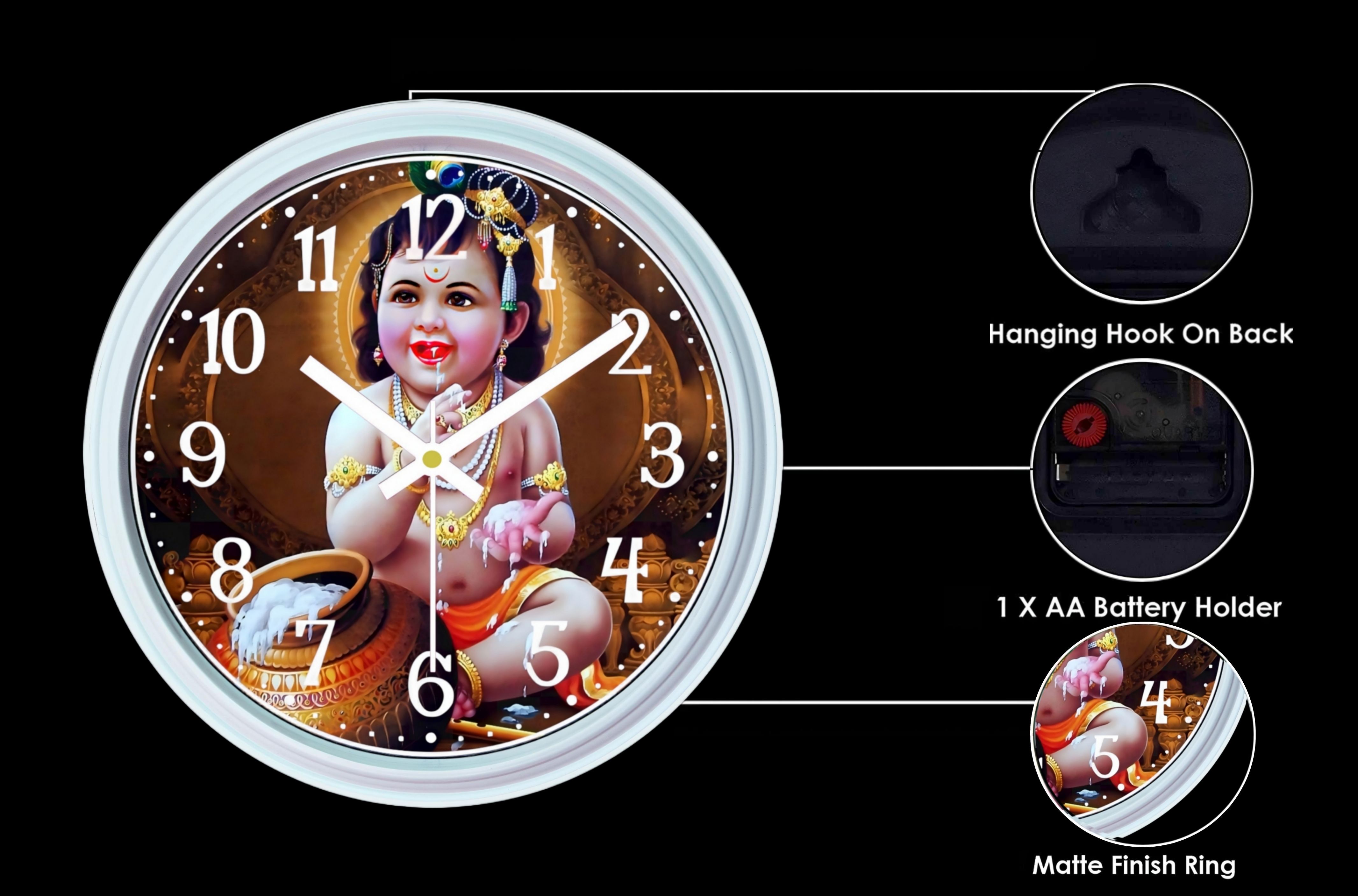 Attractive krishna jiwall clock morden design