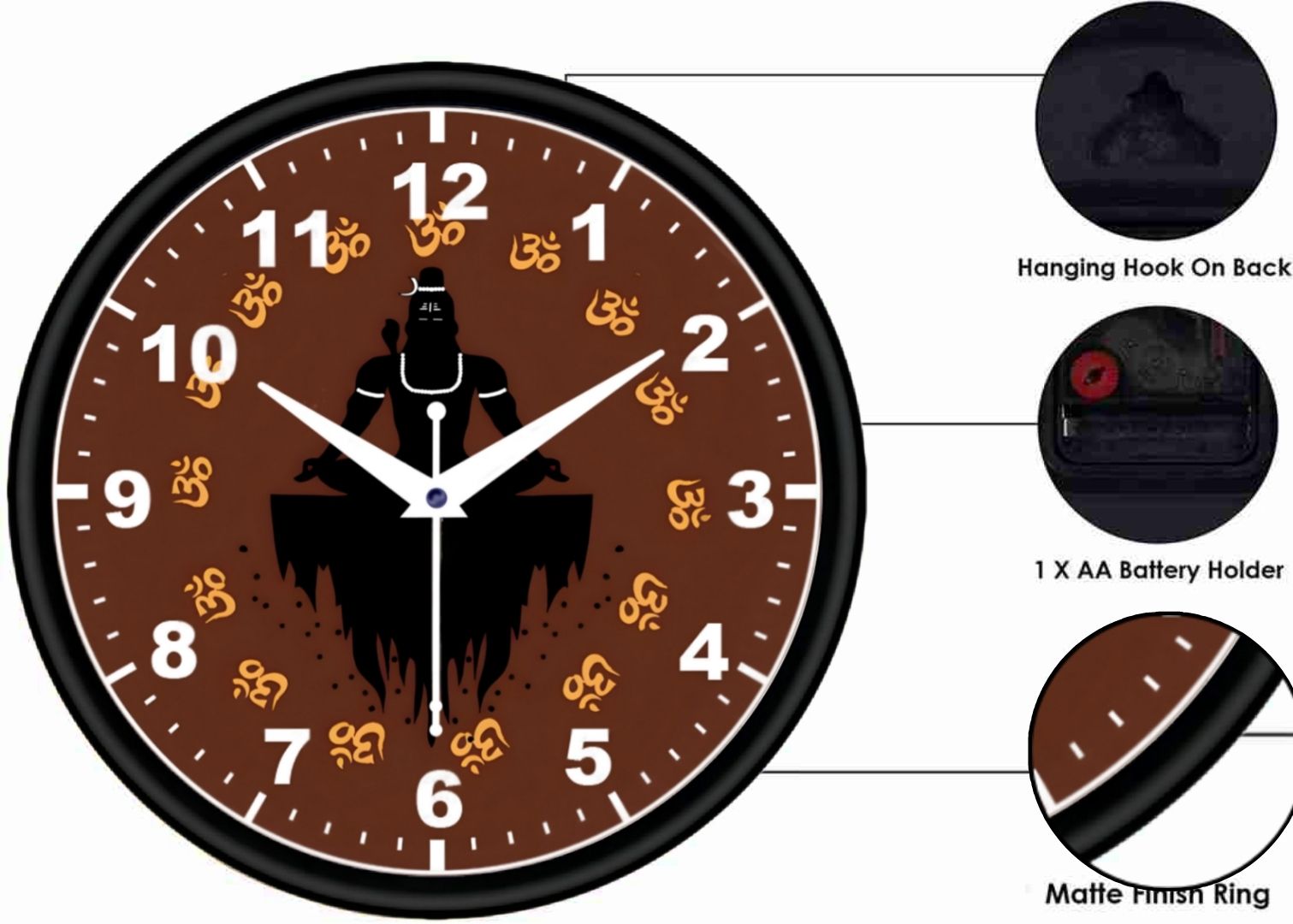 Attractive godshiv wall clock morden  design