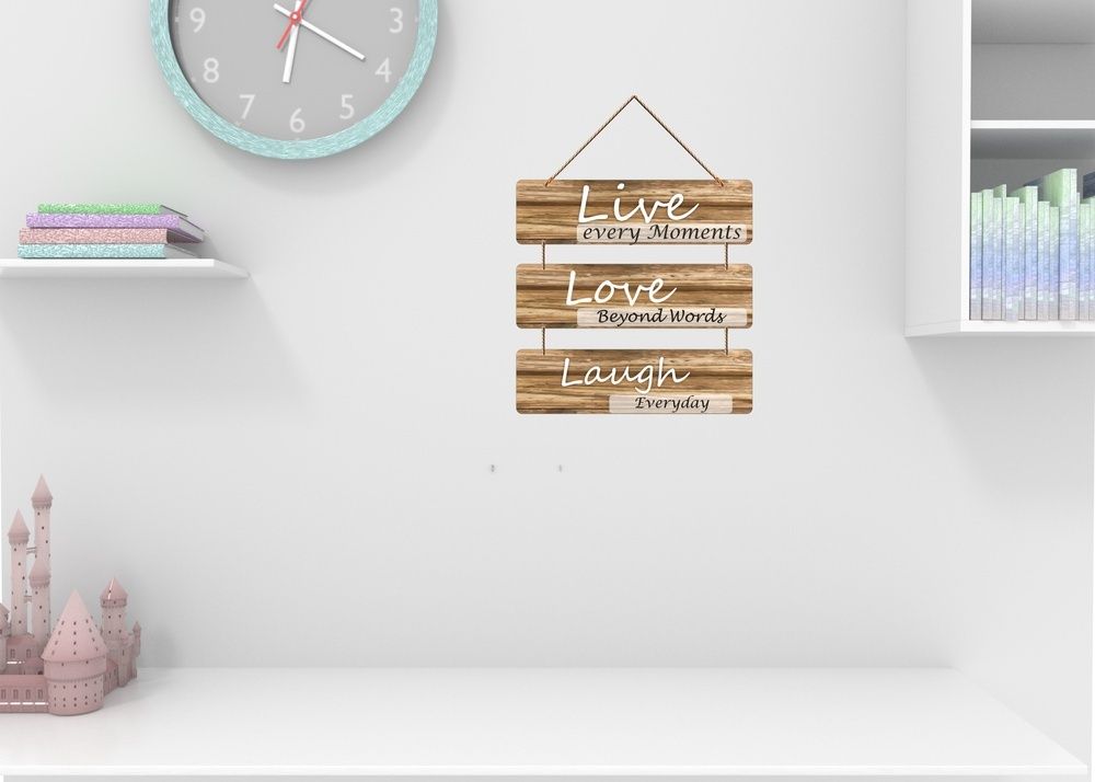 Live Love Laugh wooden wall hanging for home