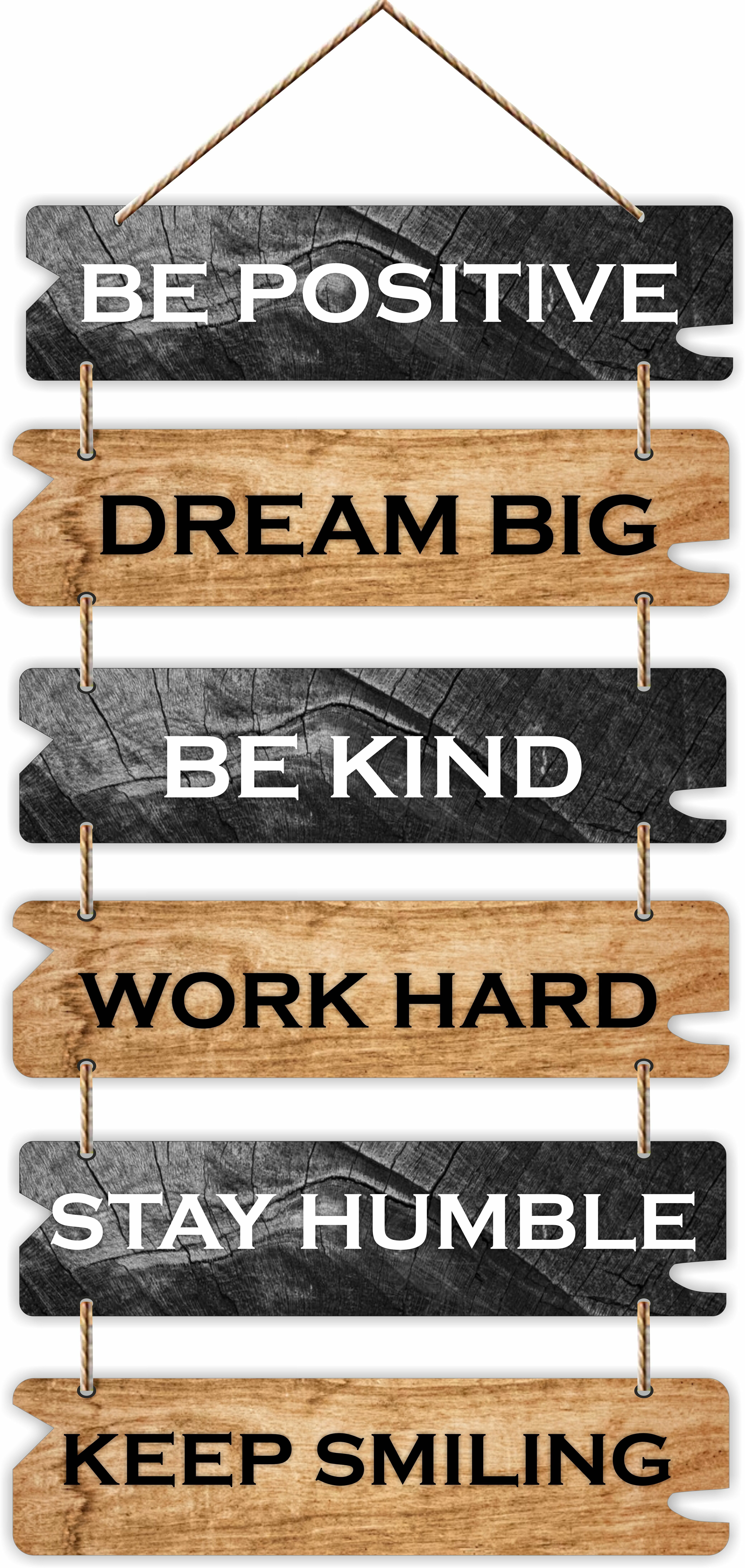 Positive Quote Decorative Wooden Wall Hanging for Home Decor Item