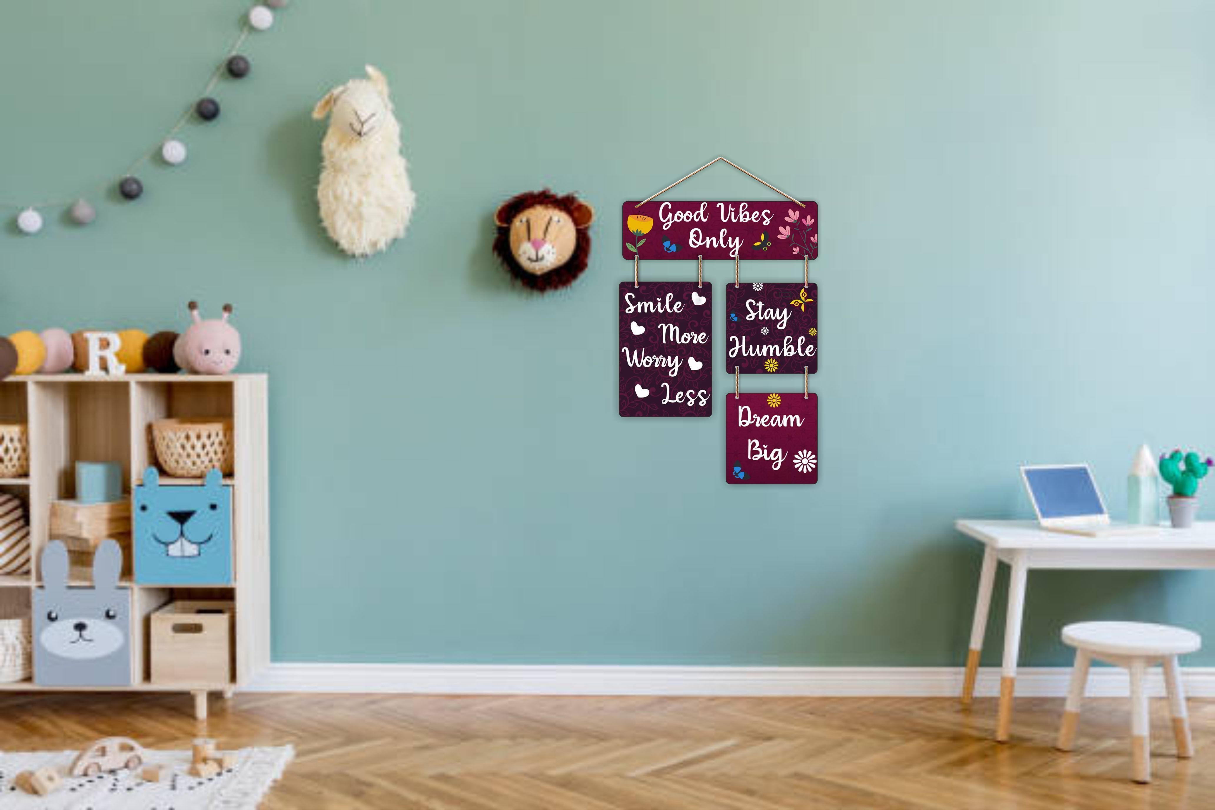 Good Vibes Only Decorative Wooden Wall Hanging for Home Decor Accessory