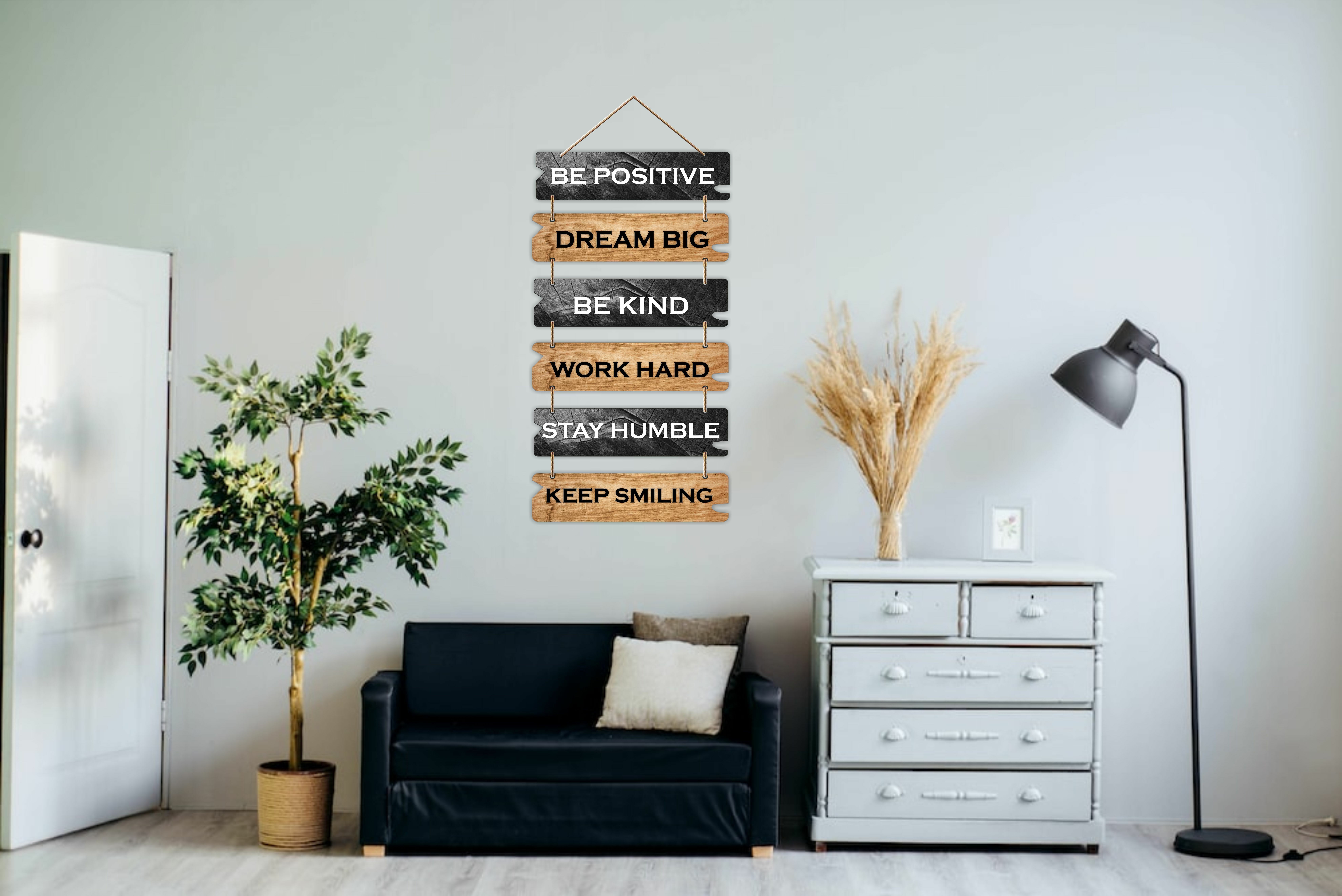 Positive Quote Decorative Wooden Wall Hanging for Home Decor Item
