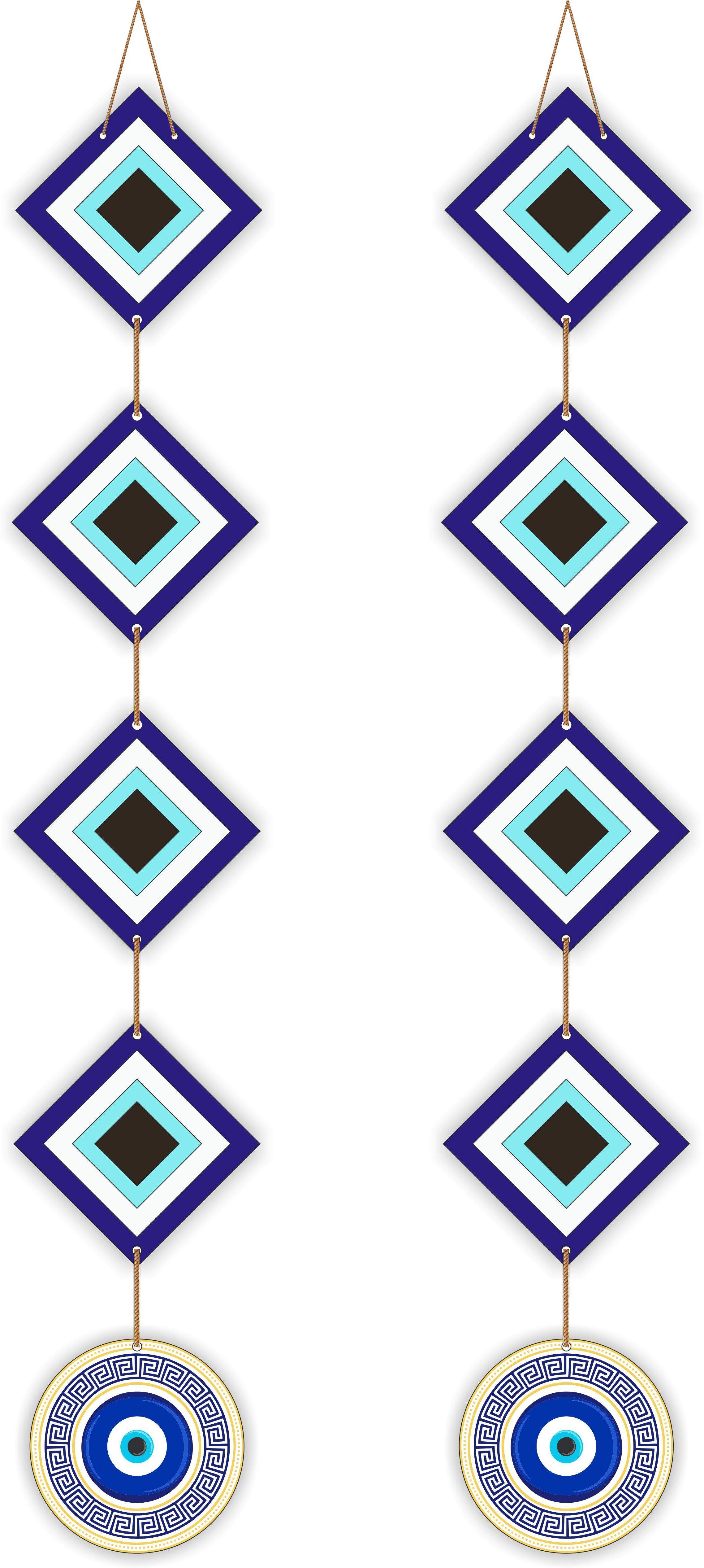 Wooden Evil Eye Wall Hanging for Wall Decor | Home Decor Items