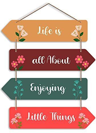Life is All About Wall Hanging Wooden Art Decoration item for Living Room