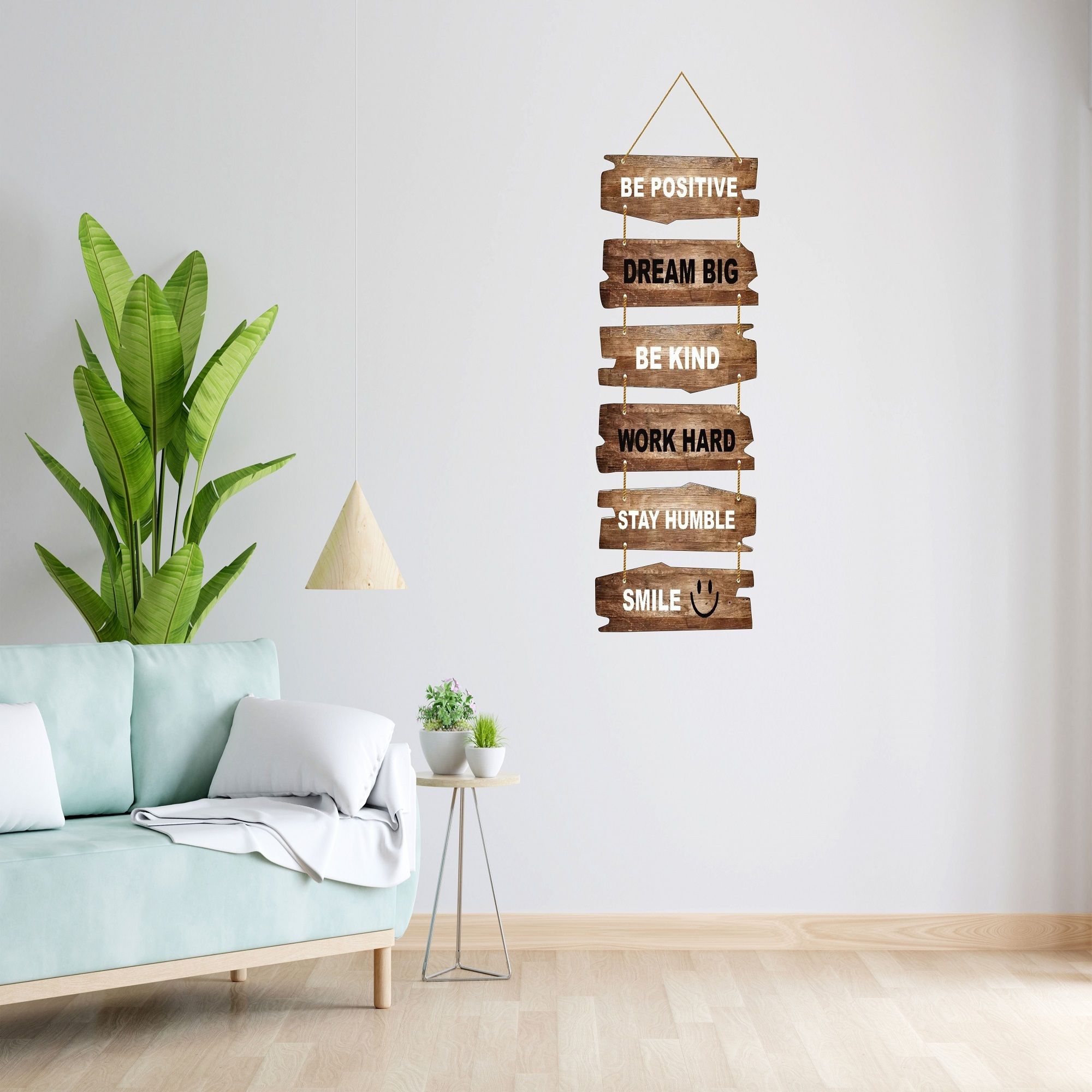 Be Positive Decorated Wall Hanging For Home