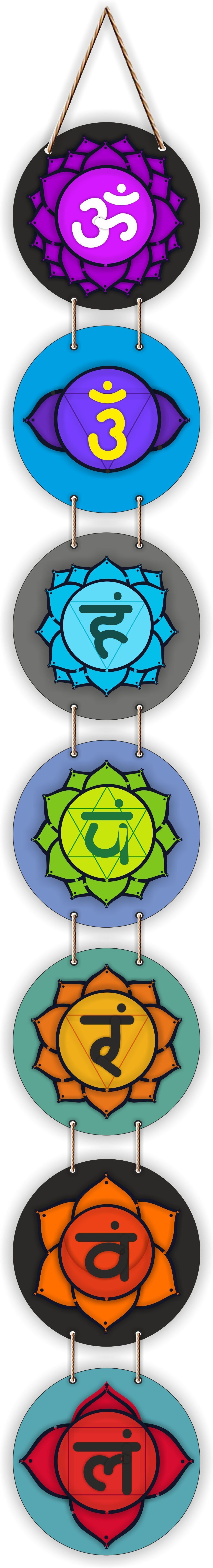 7 Chakra Yoga Meditation Wall Hanging Plaques For Home decor