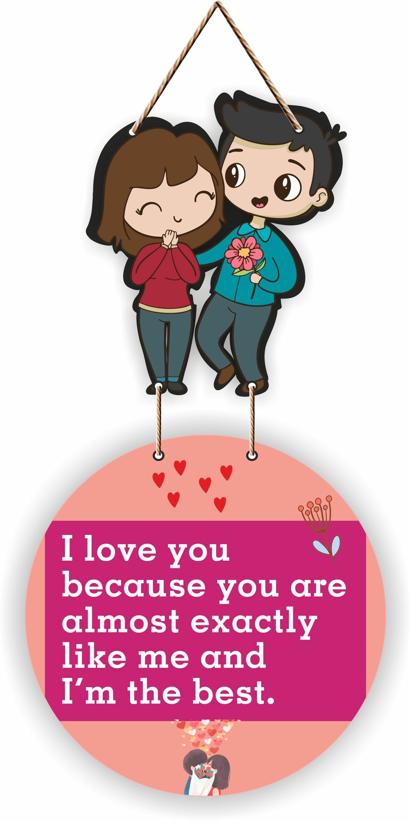 Love couple MDF wall Hanging gifts Wooden hanging for Home