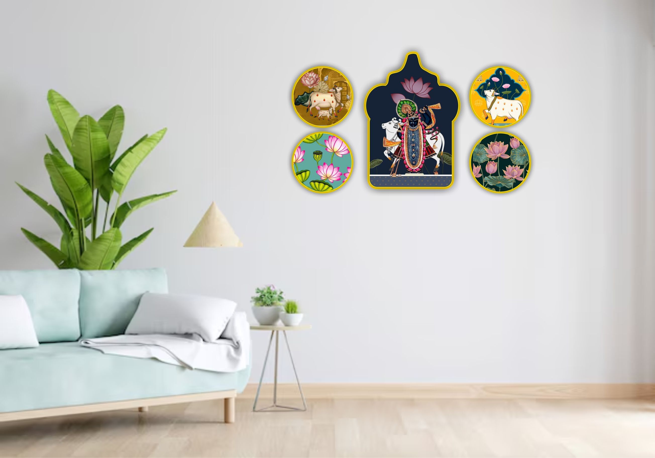 Shree Nath Ji Wooden wall hanging and home wall decoration